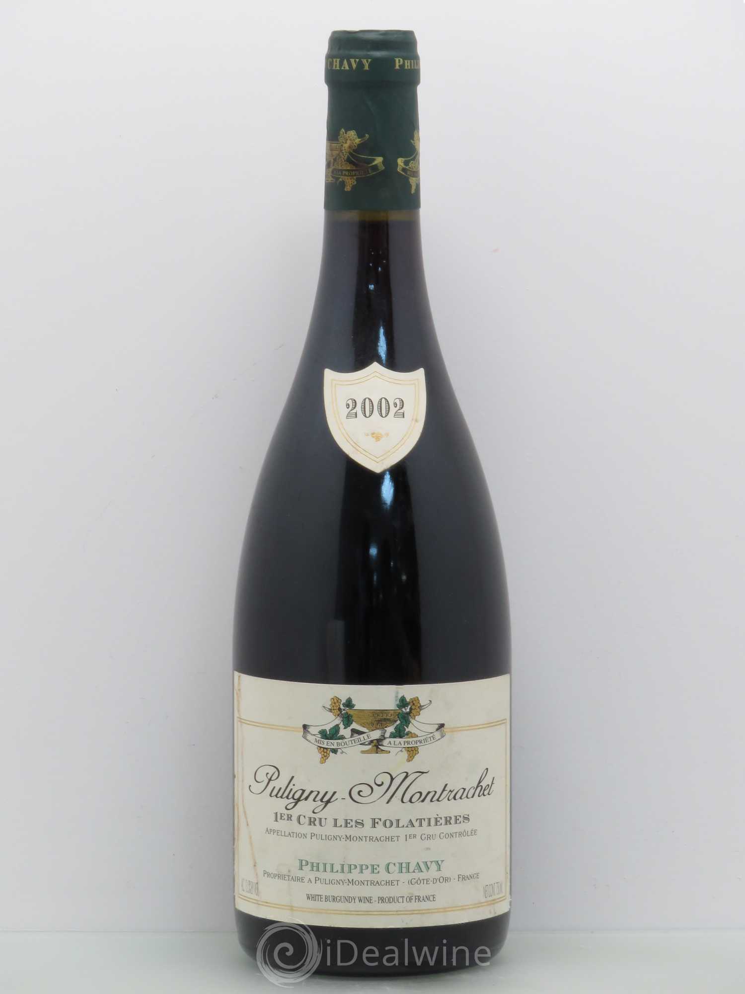 Puligny-Montrachet 1er Cru Les Folatieres Chavy 2002 - Posten von 1 Flasche - 0