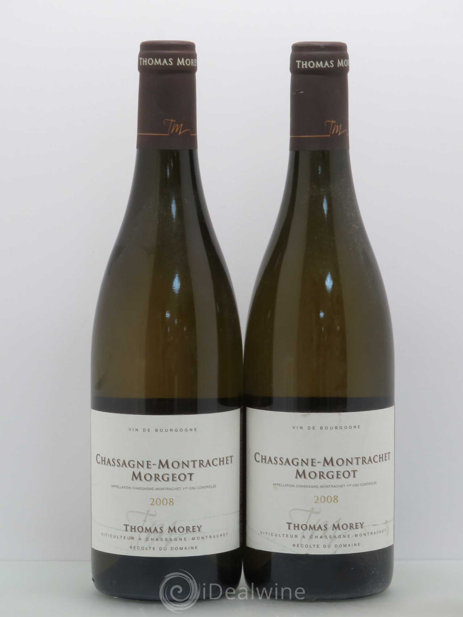 Chassagne-Montrachet 1er Cru Morgeot Thomas Morey 2008 - Posten von 2 Flaschen - 0
