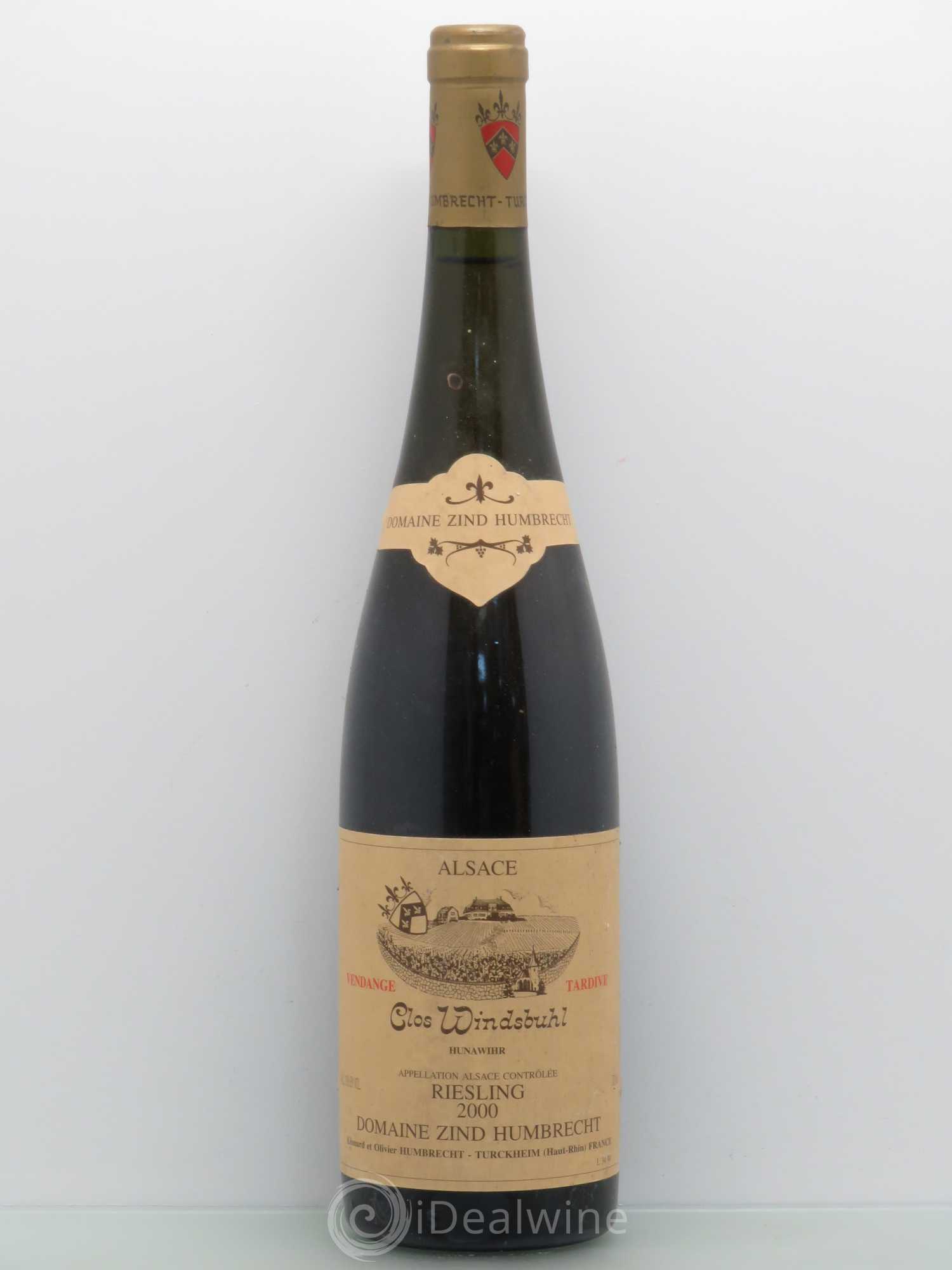 Alsace Riesling Clos Windsbuhl Zind-Humbrecht (Domaine) Vendanges Tardives 2000 - Lot de 1 bouteille - 0