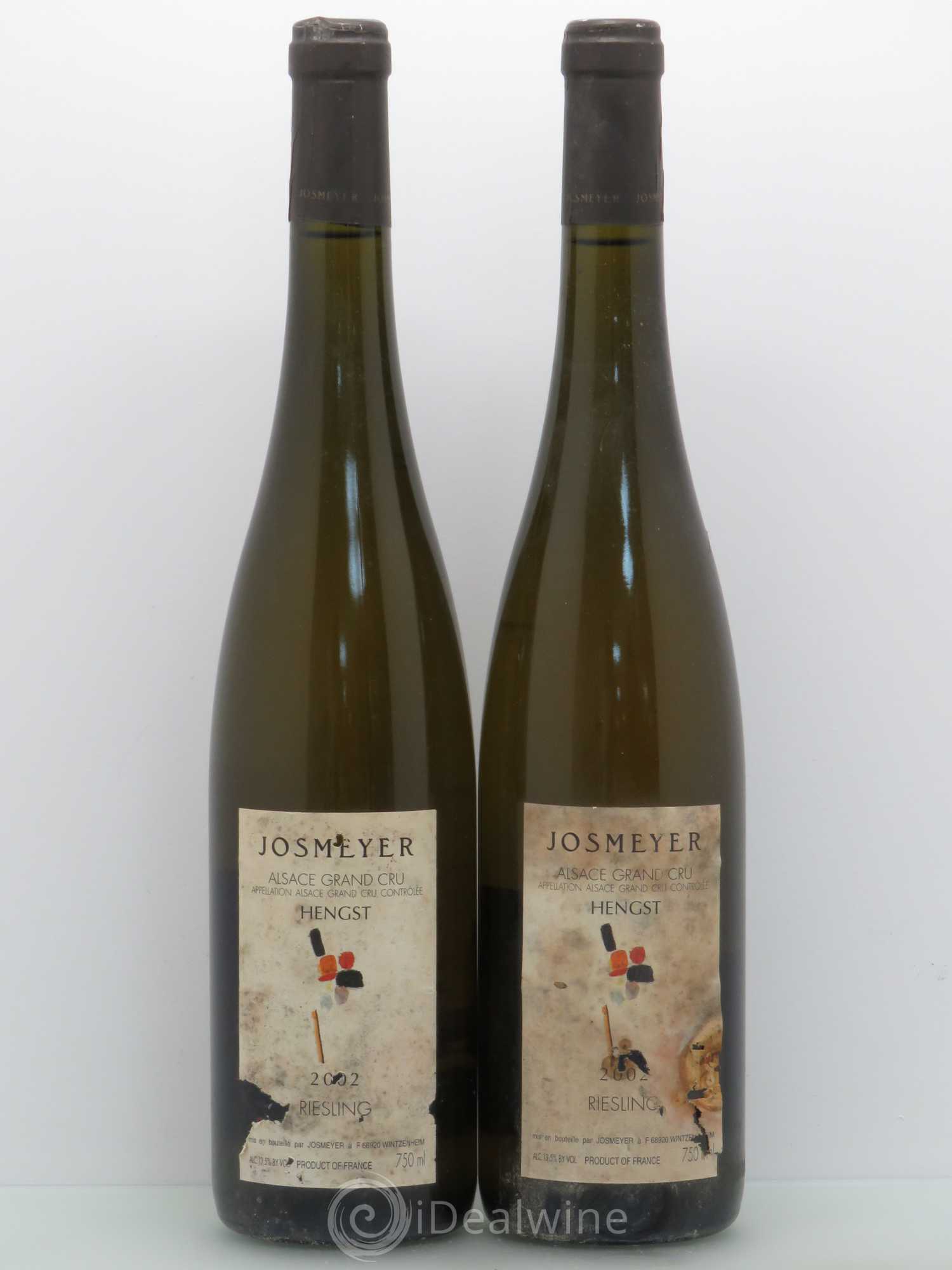 Alsace Riesling Grand Cru Hengst Josmeyer (Domaine) 2002 - Lot de 2 bouteilles - 0