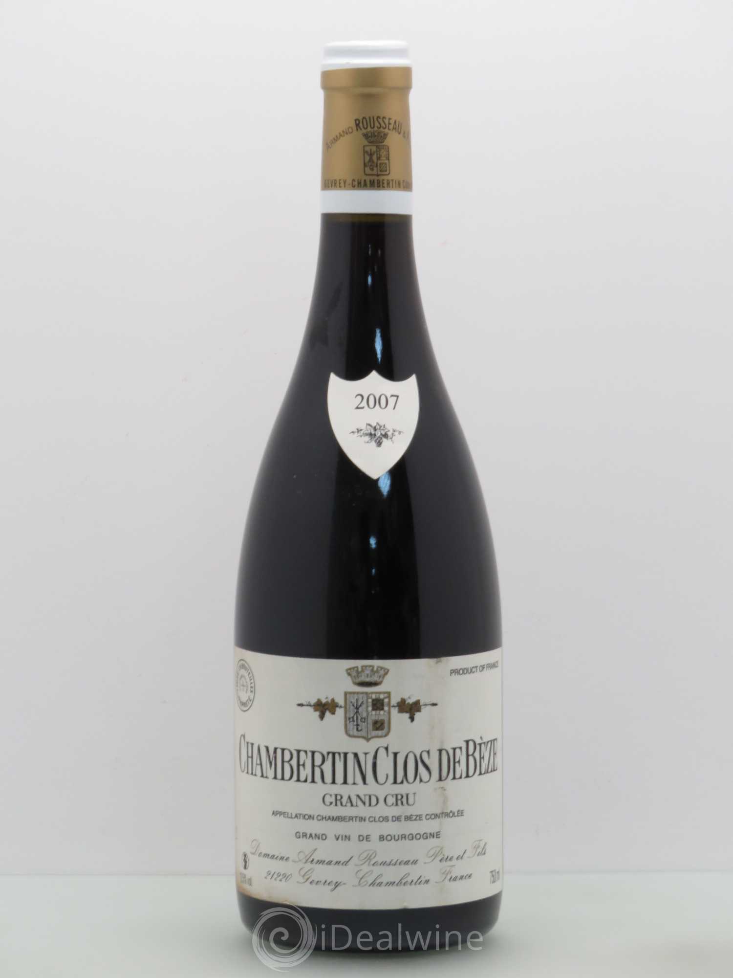 Chambertin Clos de Bèze Grand Cru Armand Rousseau (Domaine) 2007 - Lot de 1 bouteille - 0