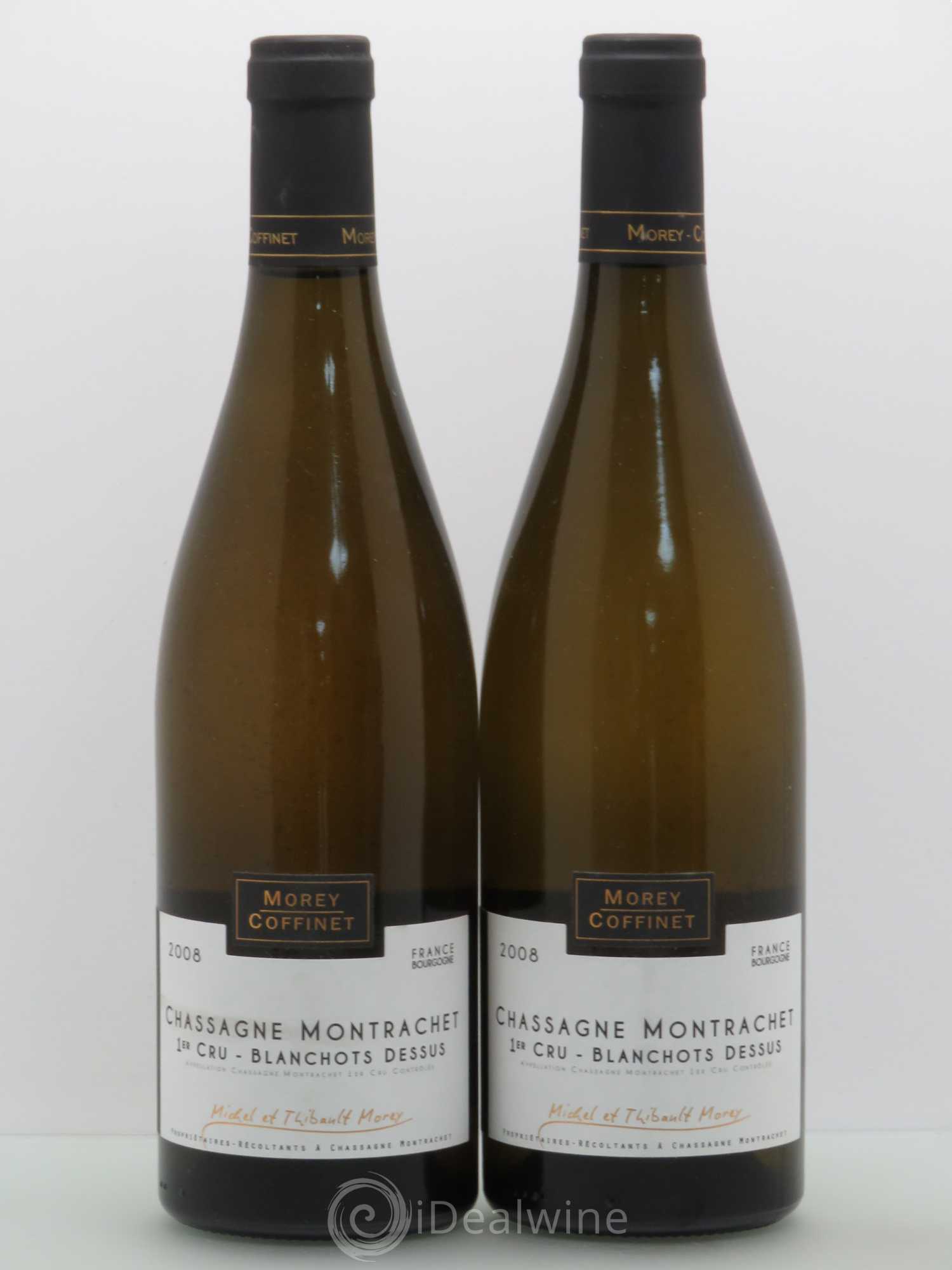 Chassagne-Montrachet 1er Cru Blanchots Dessus Morey Coffinet 2008 - Lotto di 2 bottiglie - 0