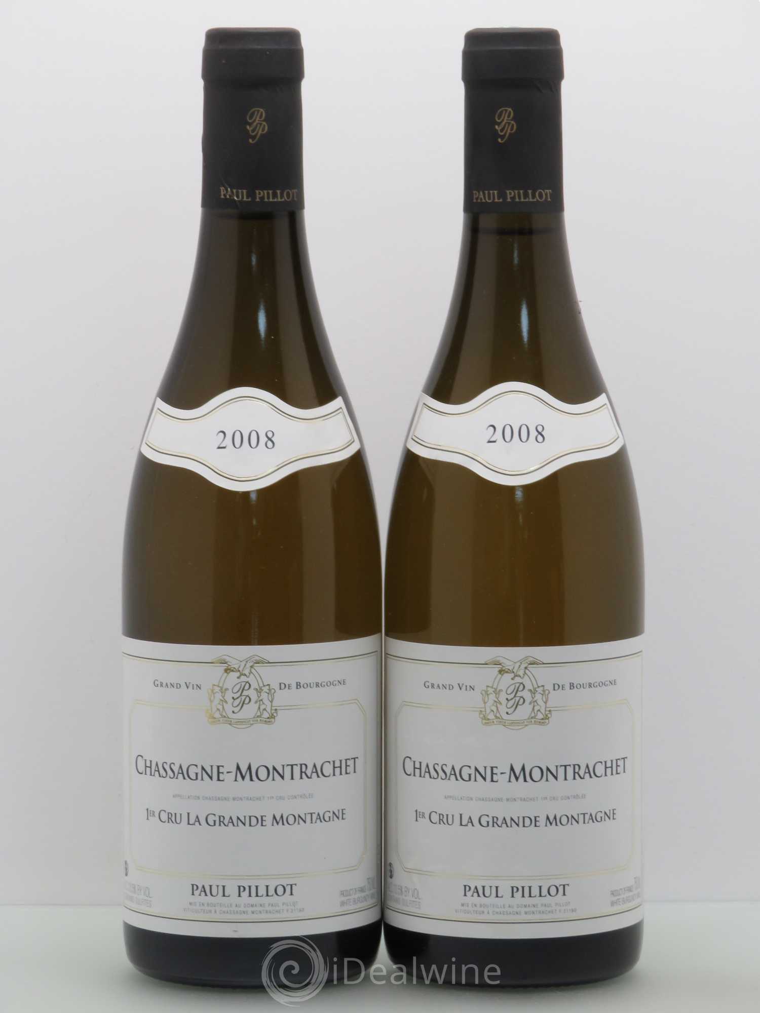 Chassagne-Montrachet 1er Cru La Grande Montagne Paul Pillot 2008 - Posten von 2 Flaschen - 0