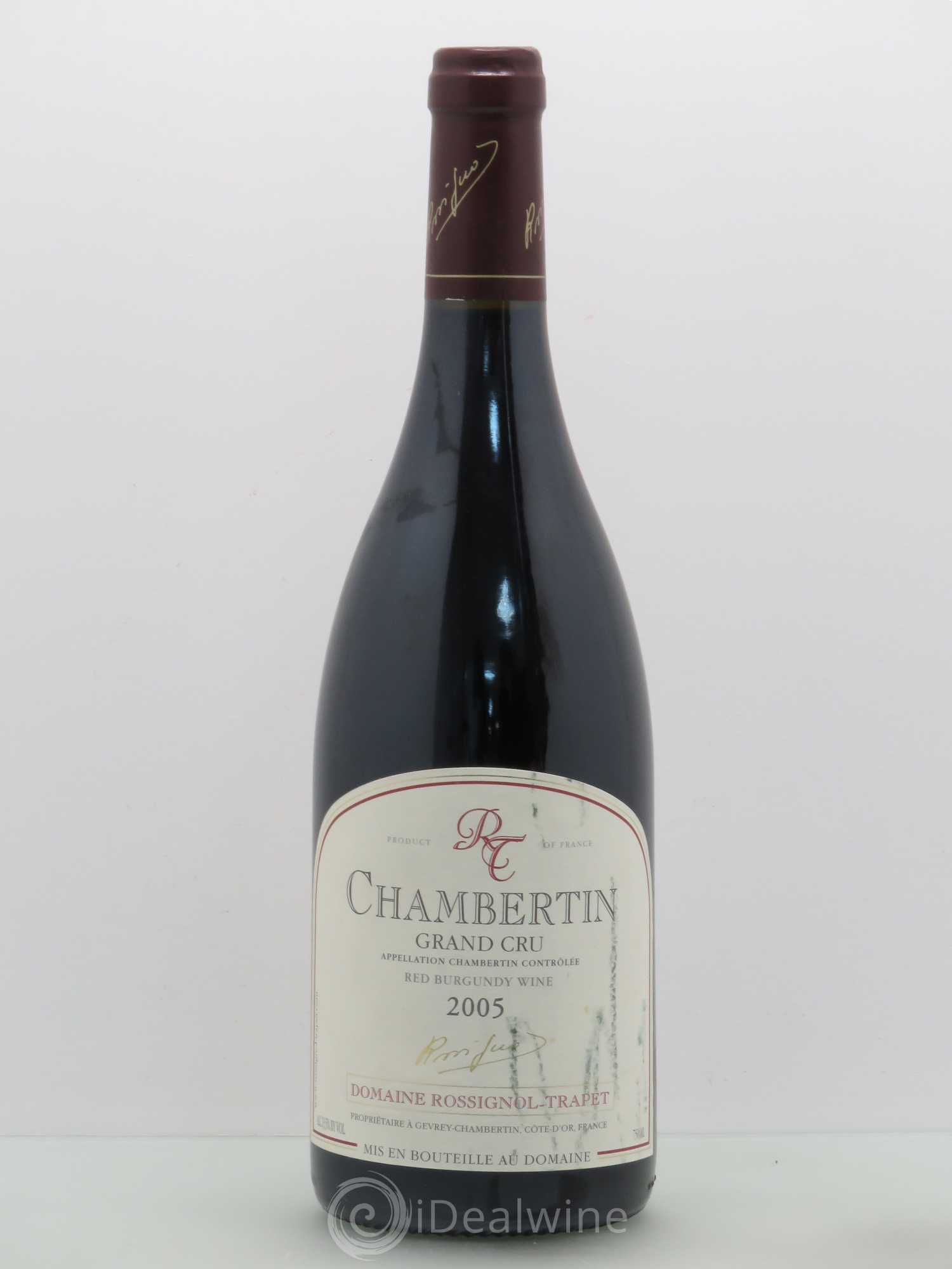 Chambertin Grand Cru Rossignol-Trapet (Domaine) 2005 - Lot de 1 bouteille - 0