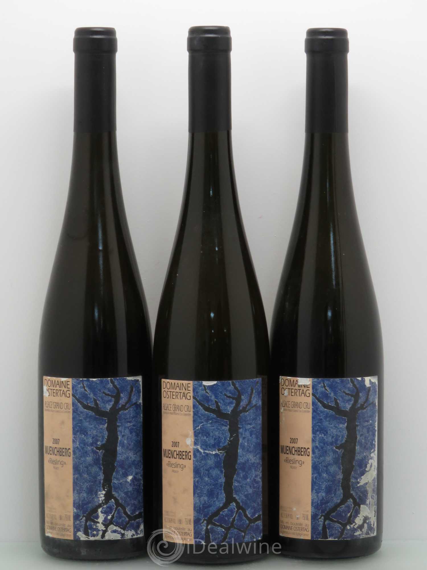 Alsace Riesling Grand Cru Muenchberg Ostertag (Domaine) 2007 - Lot de 3 bouteilles - 0