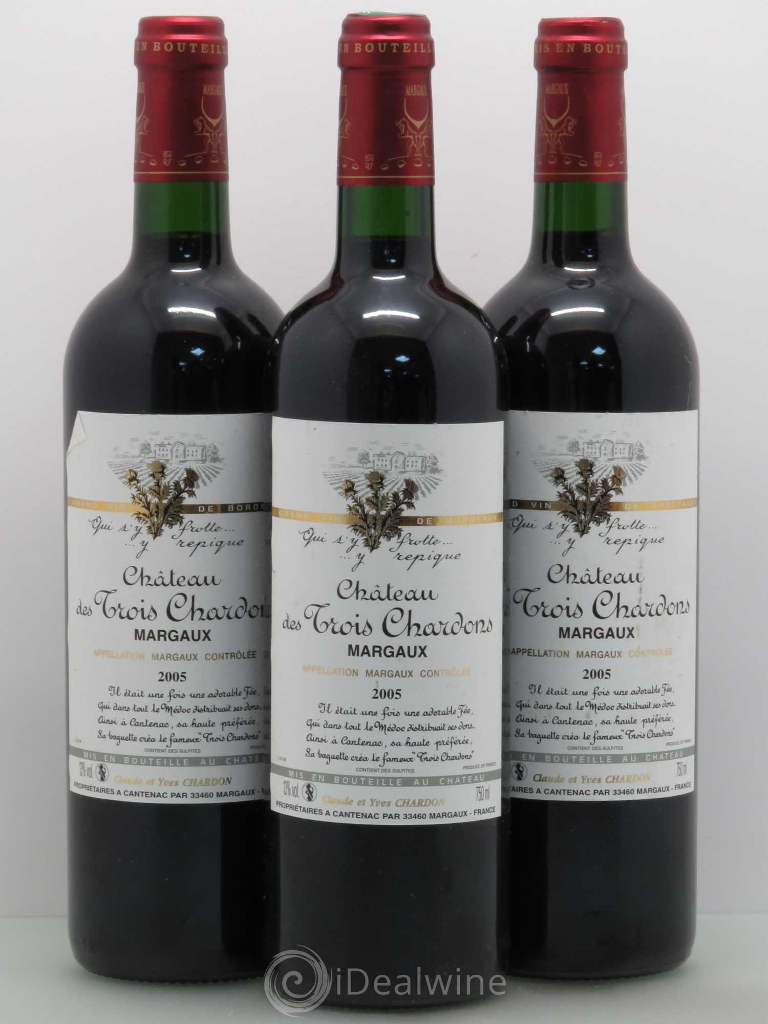 Bordeaux des Trois Chardons 2005 - Posten von 3 Flaschen - 0