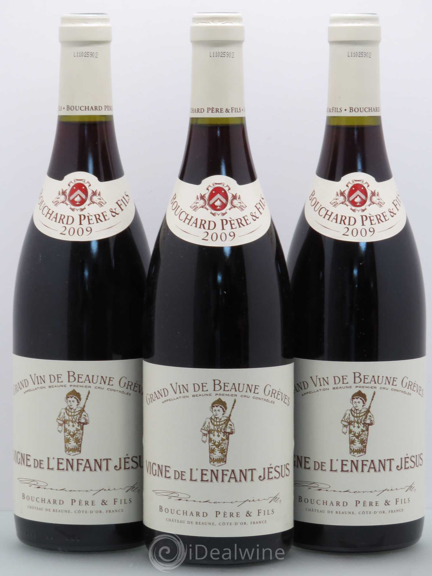 Beaune 1er Cru Grèves - Vigne de l'Enfant Jésus Bouchard Père & Fils 2009 - Lot de 3 bouteilles - 0