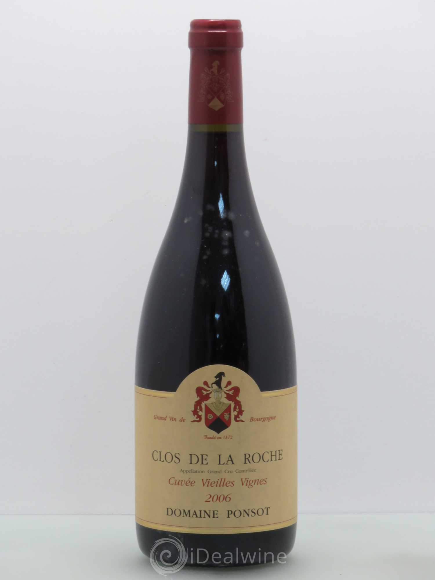 Clos de la Roche Grand Cru Vieilles Vignes Ponsot (Domaine) Vieilles vignes 2006 - Lot de 1 bouteille - 0
