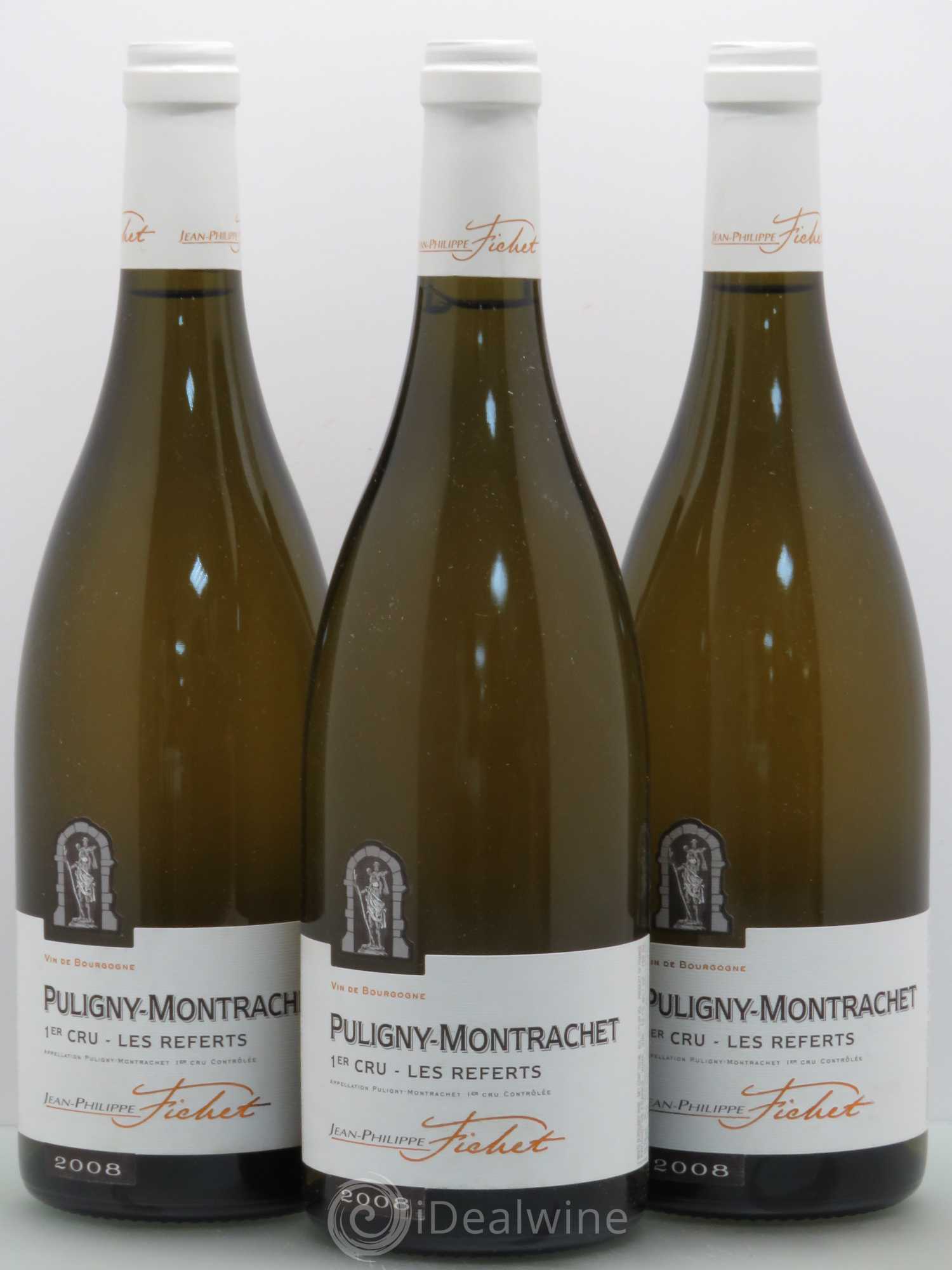 Puligny-Montrachet 1er Cru Les Referts Fichet 2008 - Lot de 3 bouteilles - 0