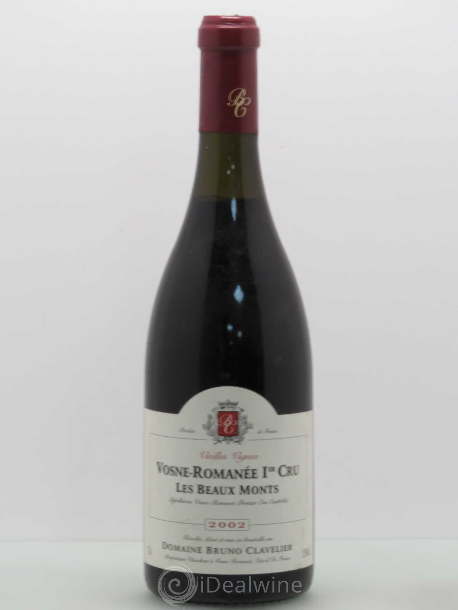 Vosne-Romanée 1er Cru Les Beaux Monts Clavelier Vieilles vignes 2002 - Posten von 1 Flasche - 0