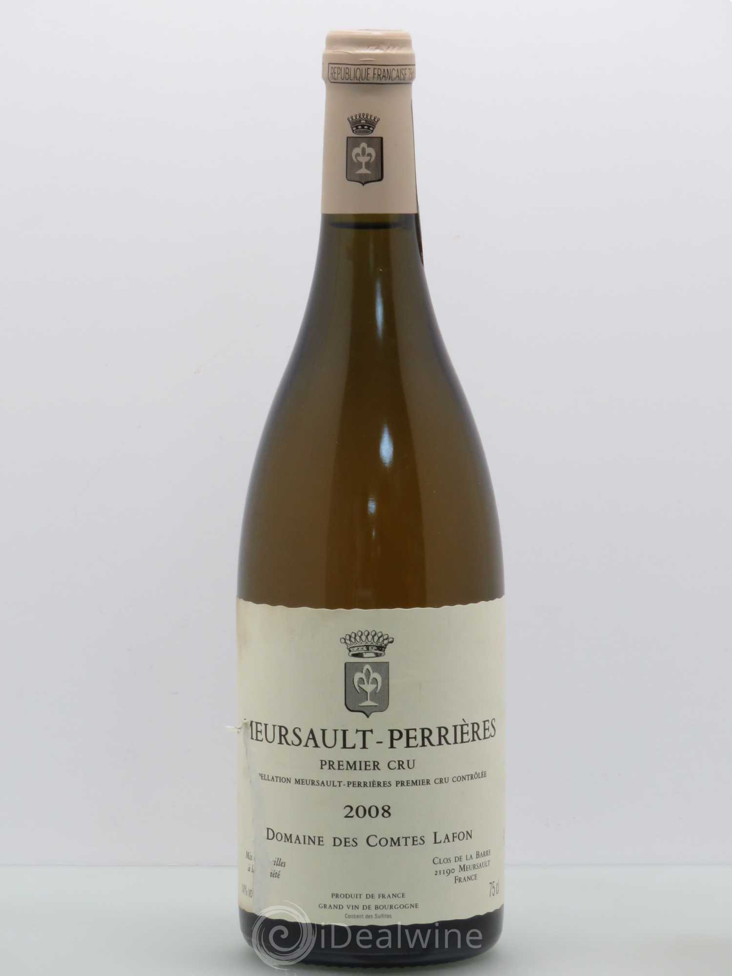 Meursault 1er Cru Perrières Comtes Lafon (Domaine des) 2008 - Lot de 1 bouteille - 0