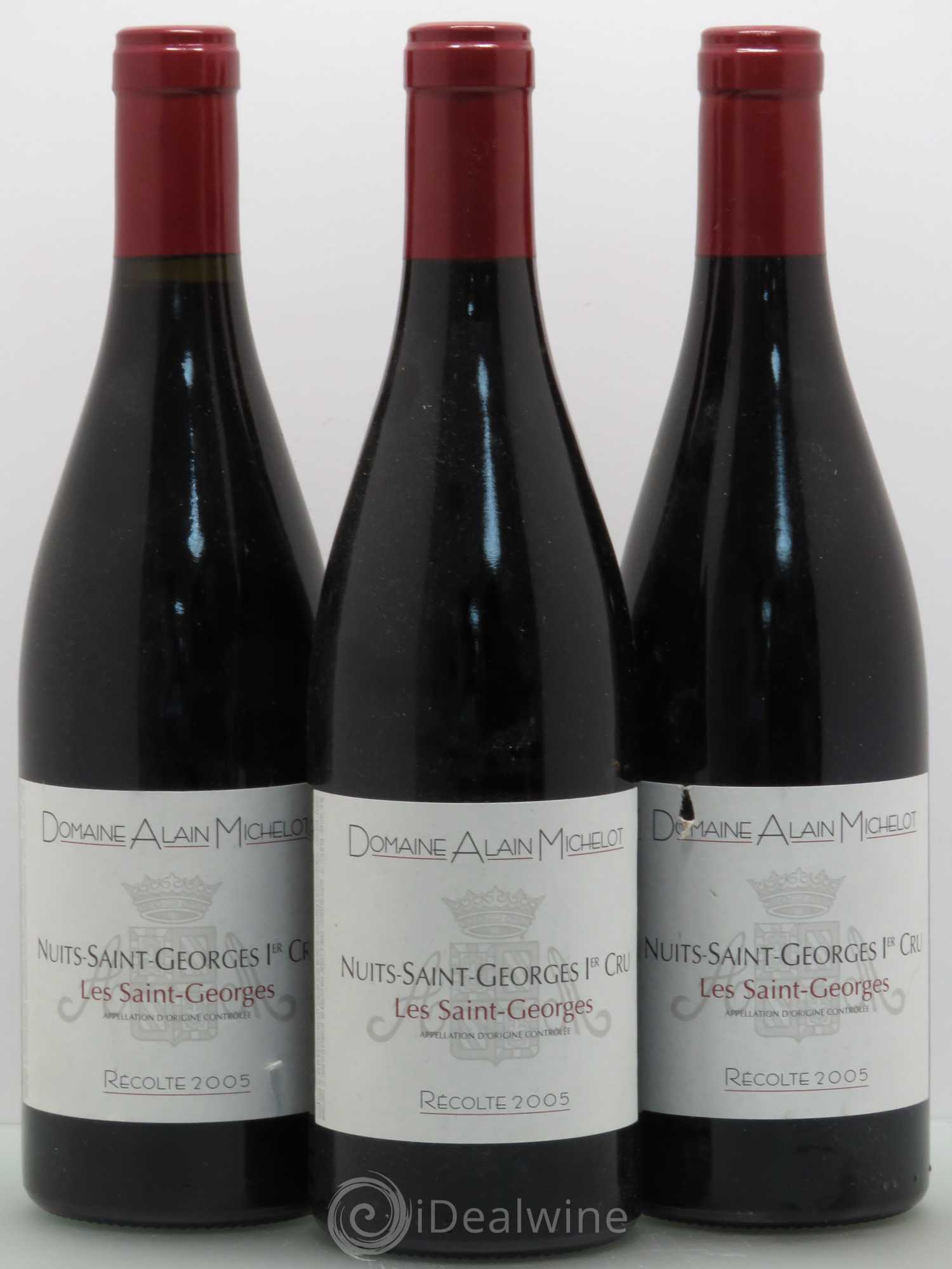 Nuits-Saint-Georges 1er Cru Les Saints Georges Alain Michelot 2005 - Posten von 3 Flaschen - 0