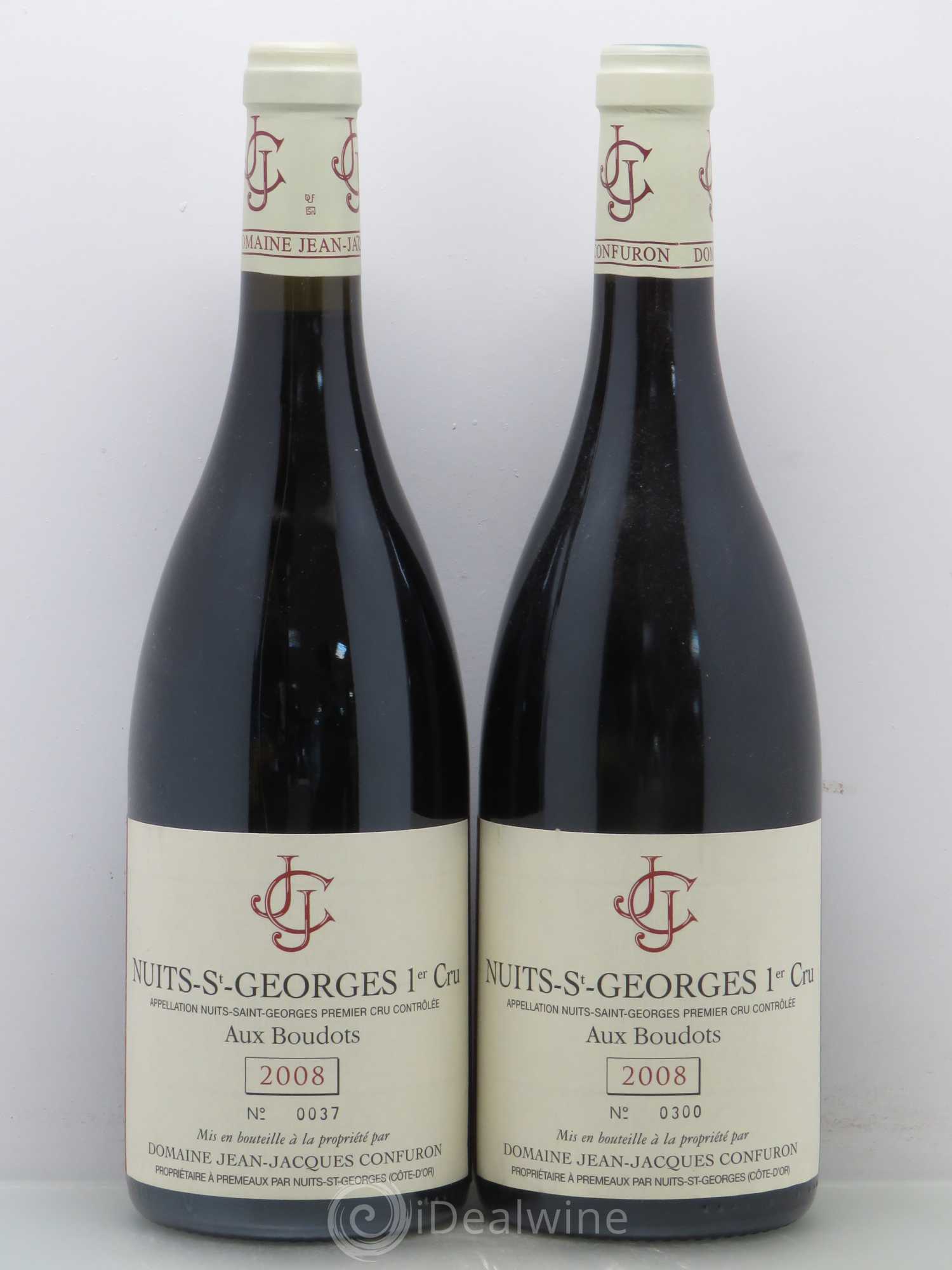 Nuits-Saint-Georges 1er Cru Aux Boudots Jean-Jacques Confuron 2008 - Lot de 2 bouteilles - 0
