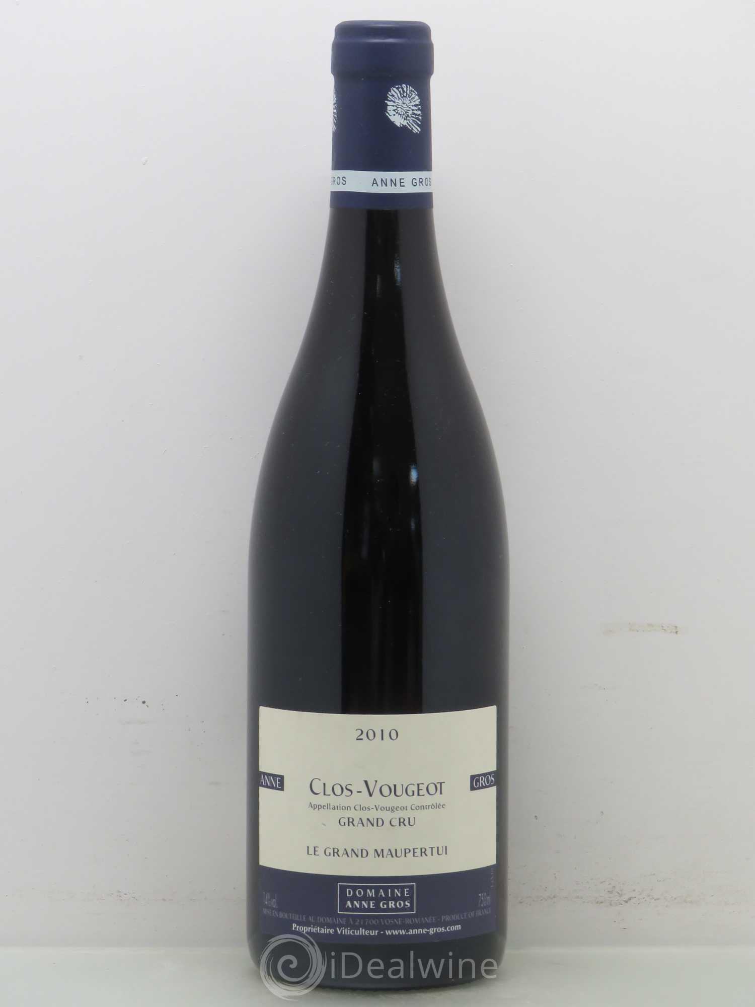 Clos de Vougeot Grand Cru Le Grand Maupertui Anne Gros 2010 - Lot de 1 bouteille - 0