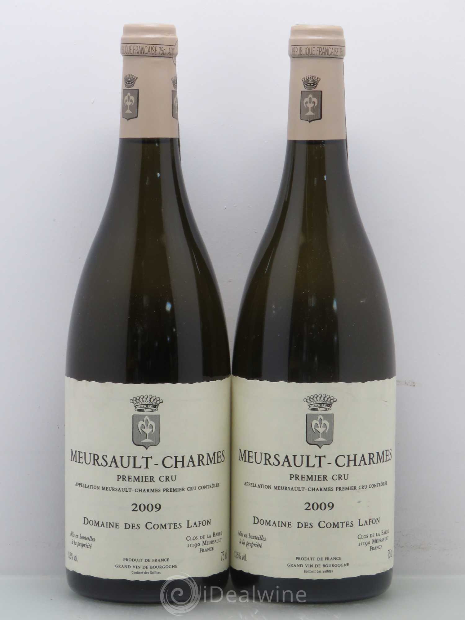 Meursault 1er Cru Charmes Comtes Lafon (Domaine des) 2009 - Lot de 2 bouteilles - 0