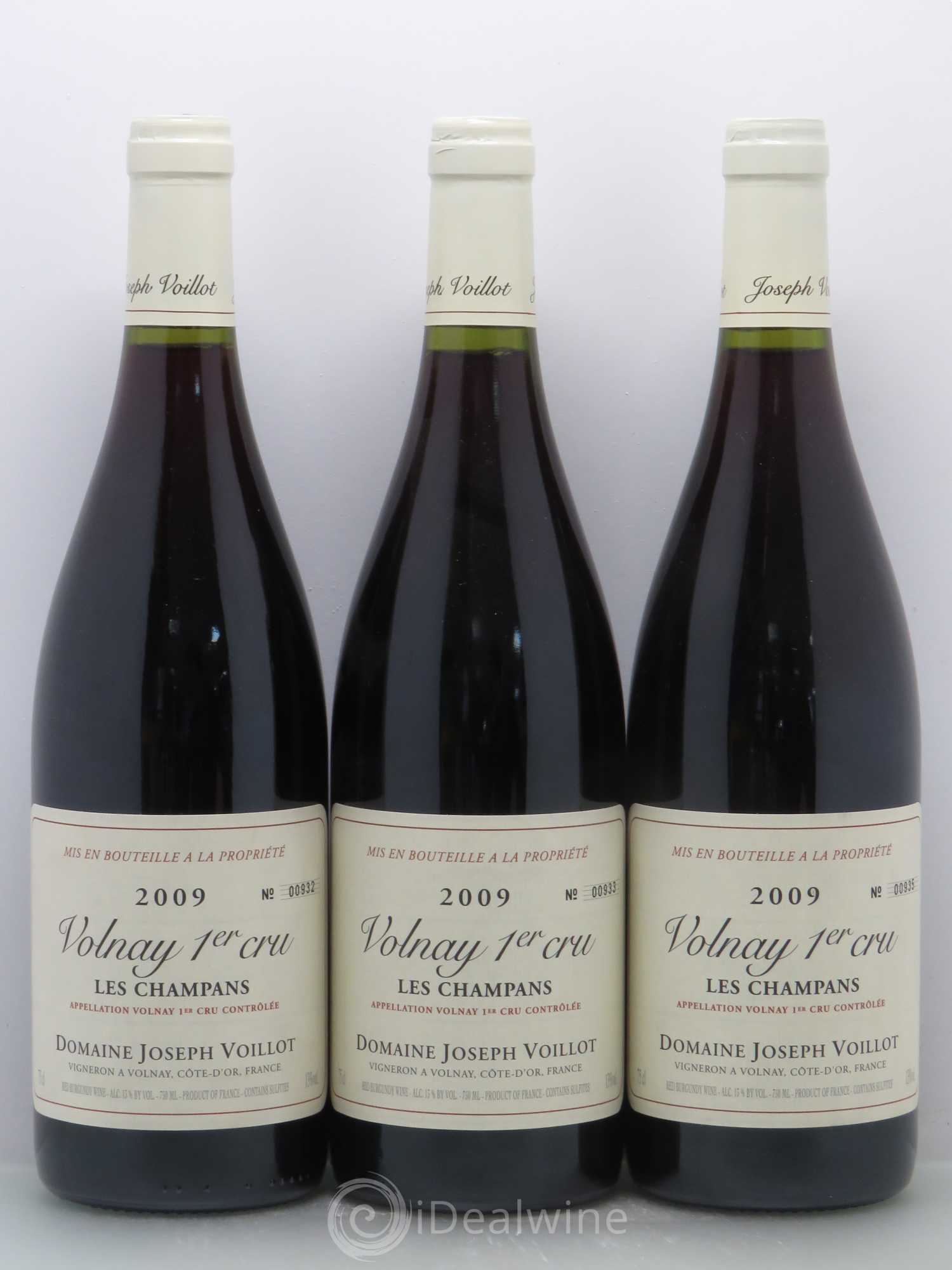 Volnay 1er Cru Champans Voillot 2009 - Lot de 3 bouteilles - 0