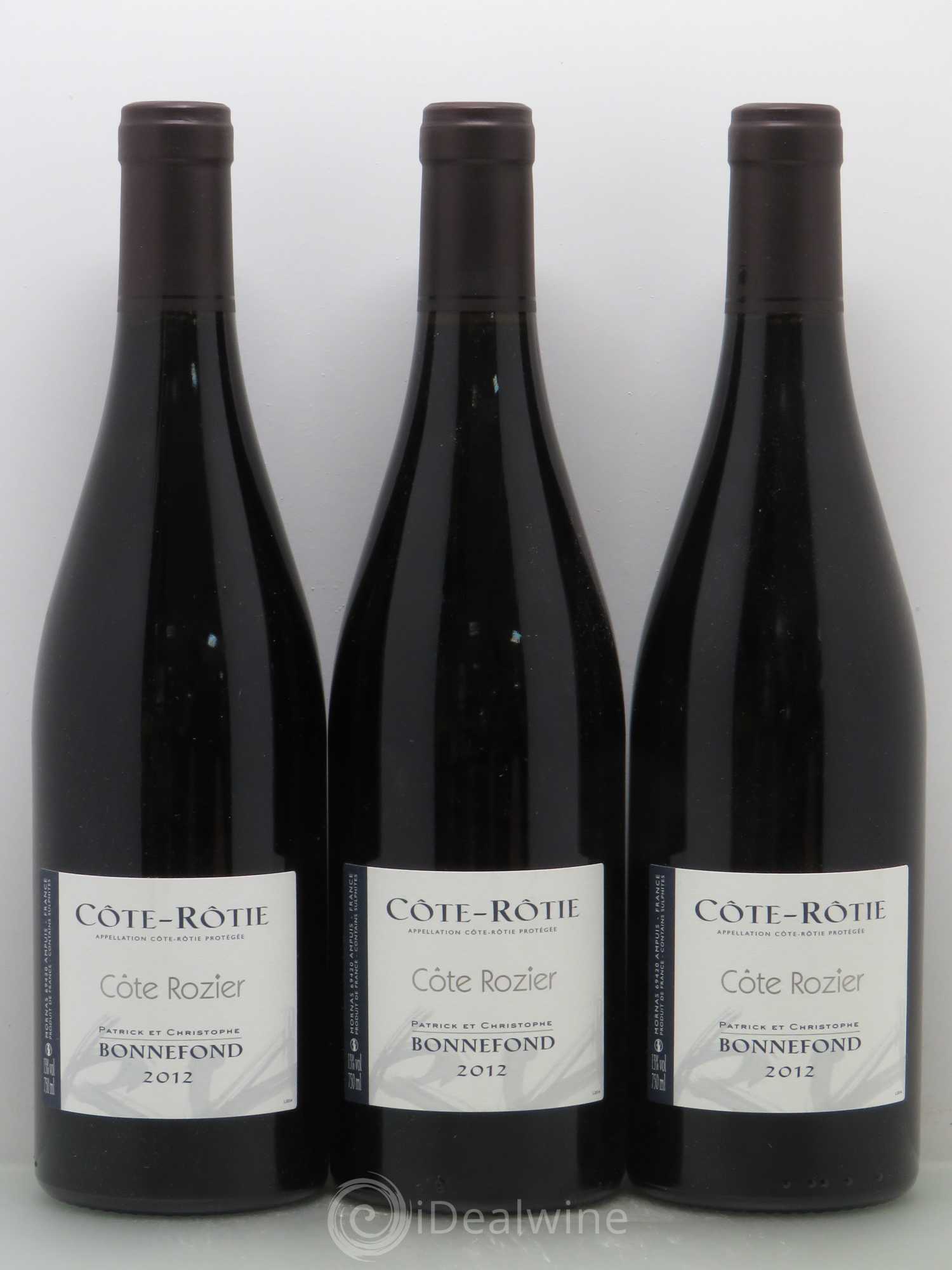 Côte-Rôtie Côte Rozier Domaine Bonnefond 2012 - Lot de 3 bouteilles - 0