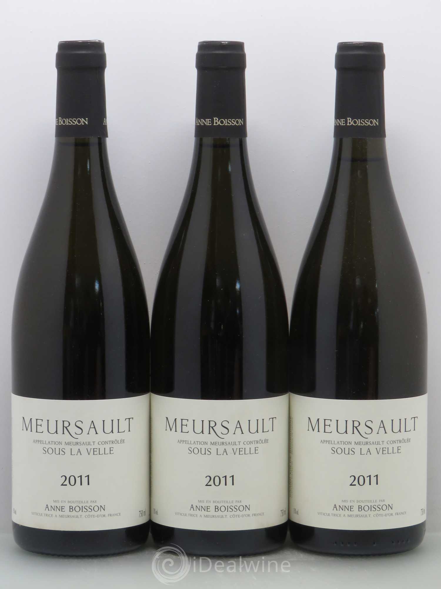 Meursault Sous la Velle Anne Boisson 2011 - Lot de 3 bouteilles - 0