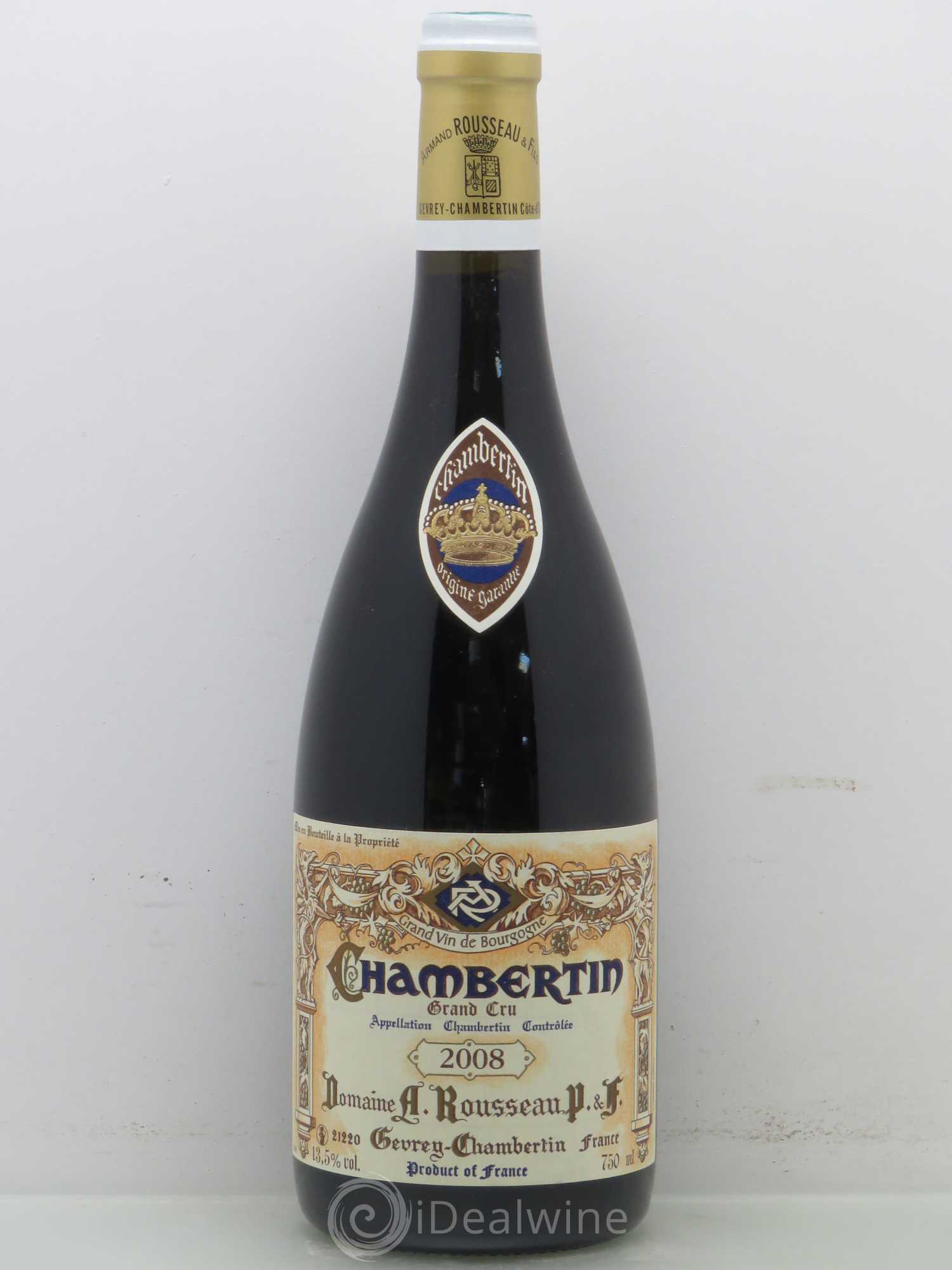 Chambertin Grand Cru Armand Rousseau (Domaine) 2008 - Lot de 1 bouteille - 0