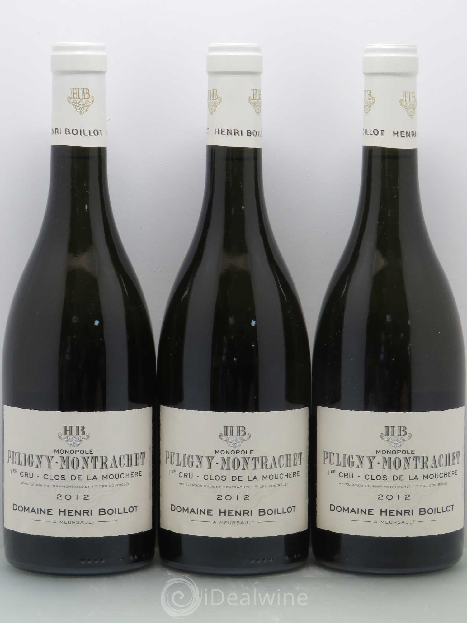 Puligny-Montrachet 1er Cru Clos De La Mouchere Henri Boillot 2012 - Posten von 3 Flaschen - 0