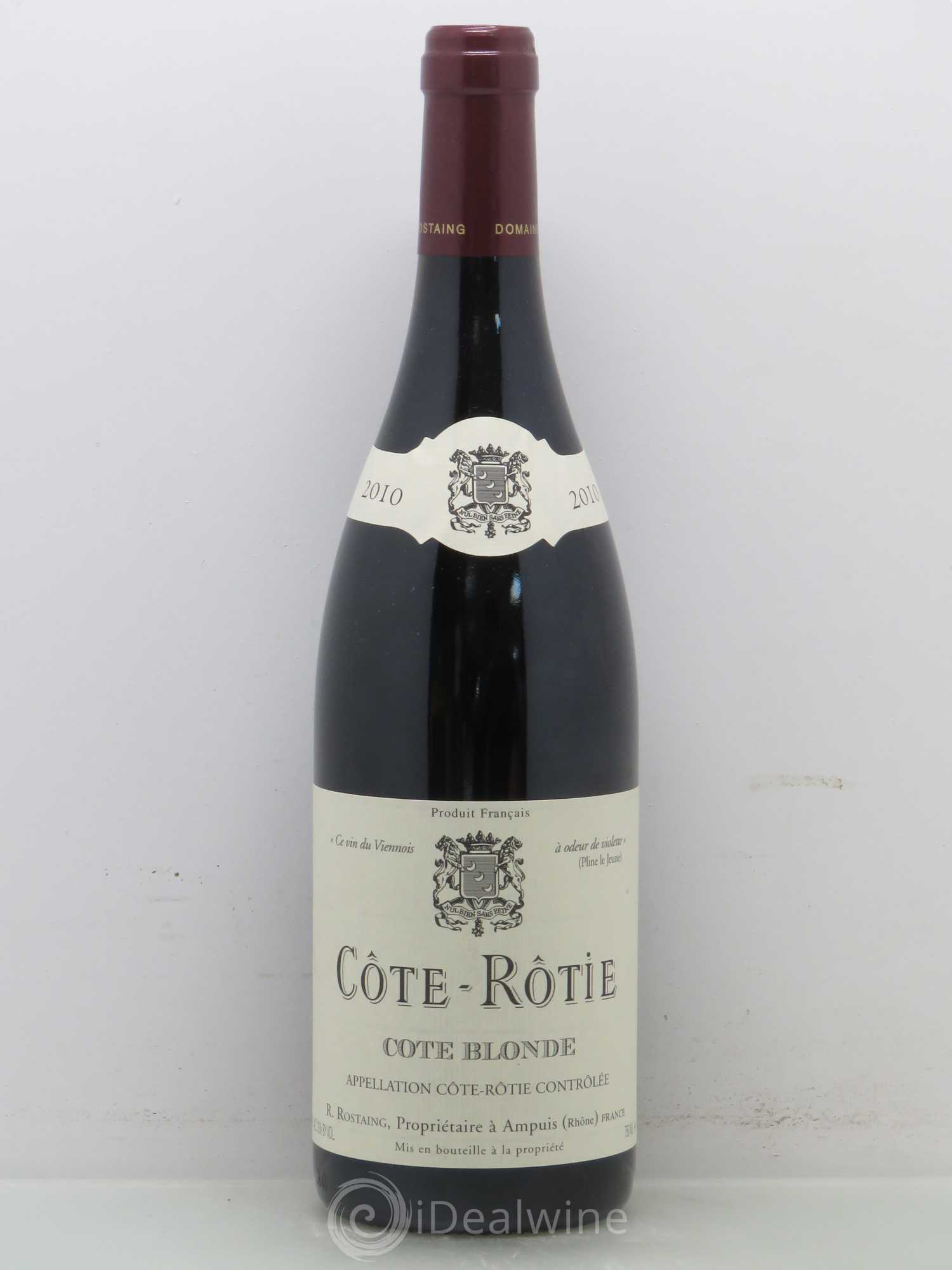 Côte-Rôtie Côte Blonde René Rostaing 2010 - Lot de 1 bouteille - 0