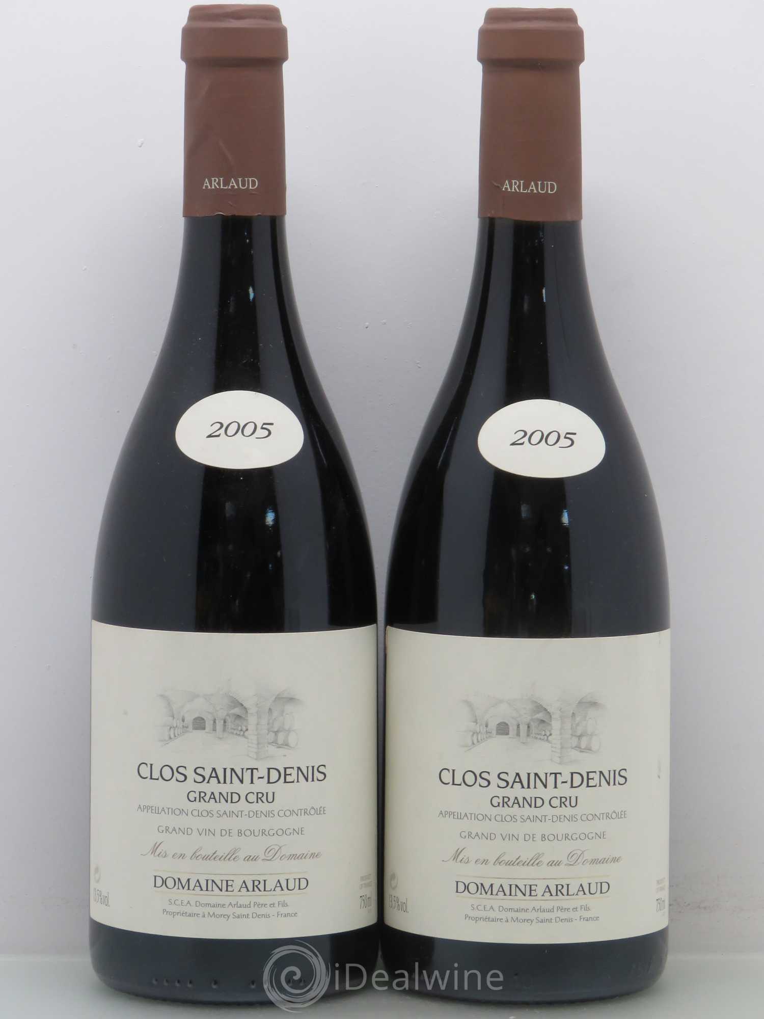 Clos Saint-Denis Grand Cru Arlaud 2005 - Lot de 2 bouteilles - 0