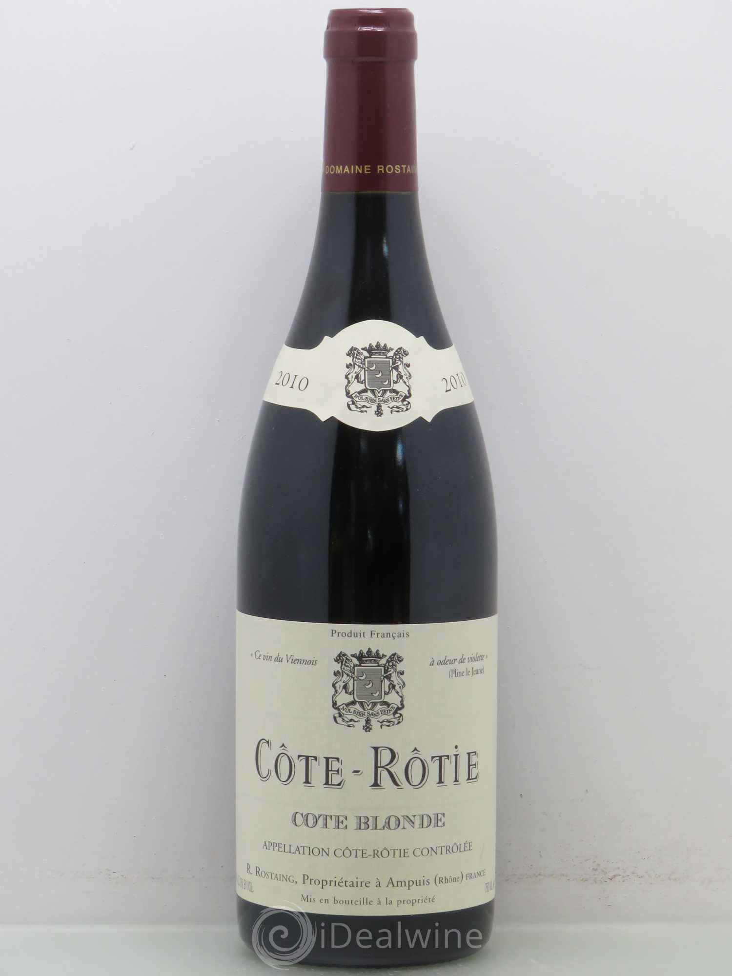 Côte-Rôtie Côte Blonde René Rostaing 2010 - Lot de 1 bouteille - 0