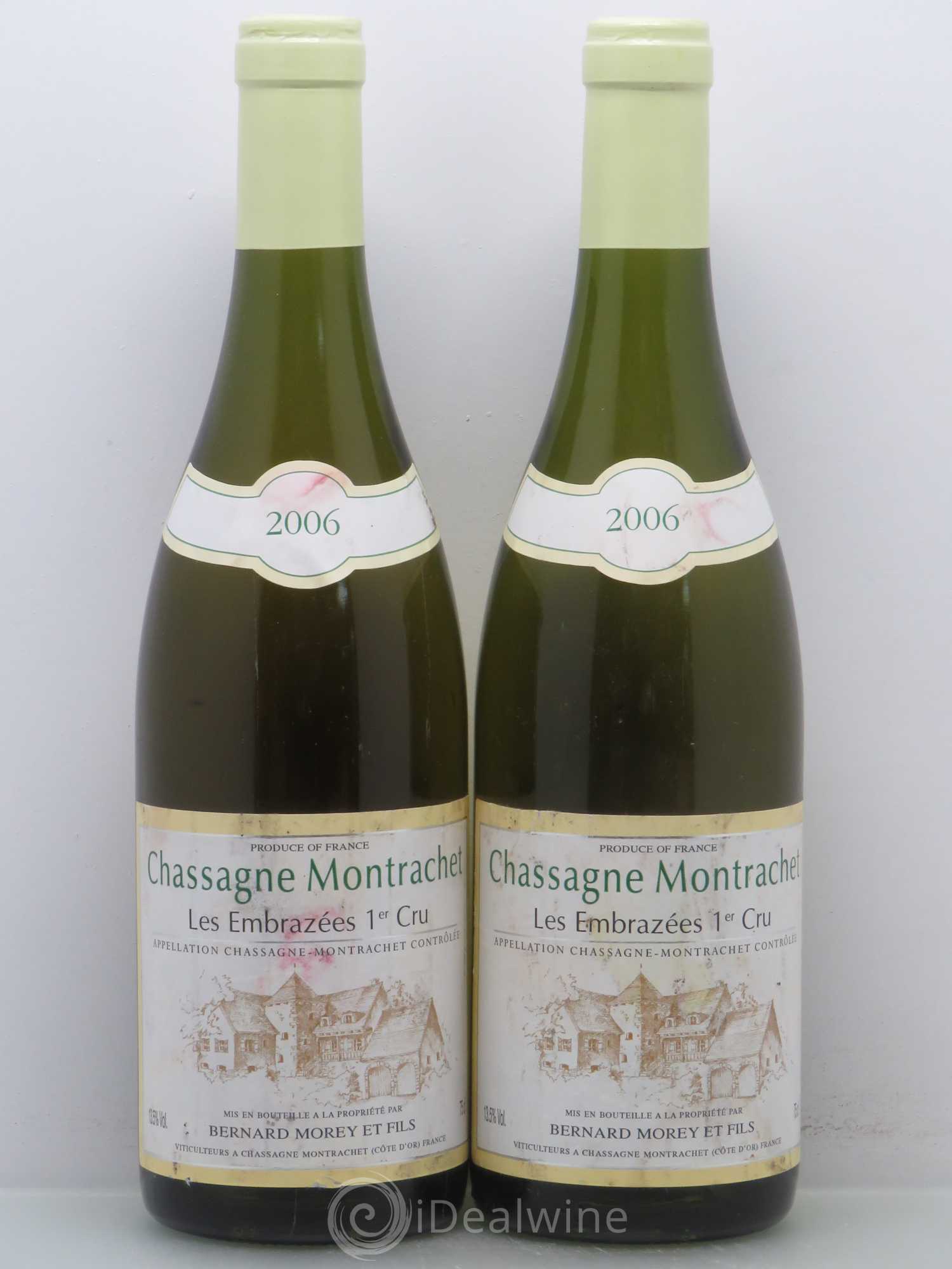 Chassagne-Montrachet 1er Cru Les Embrazées Bernard Morey 2006 - Posten von 2 Flaschen - 0