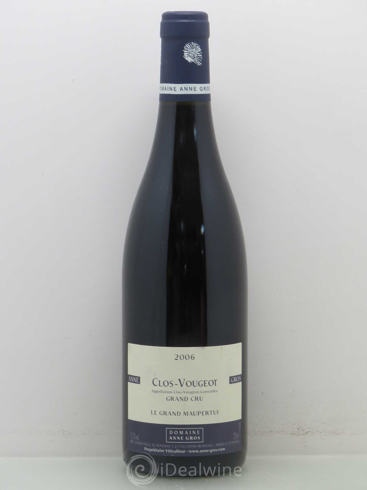 Clos de Vougeot Grand Cru Le Grand Maupertui Anne Gros 2006 - Lot de 1 bouteille - 0