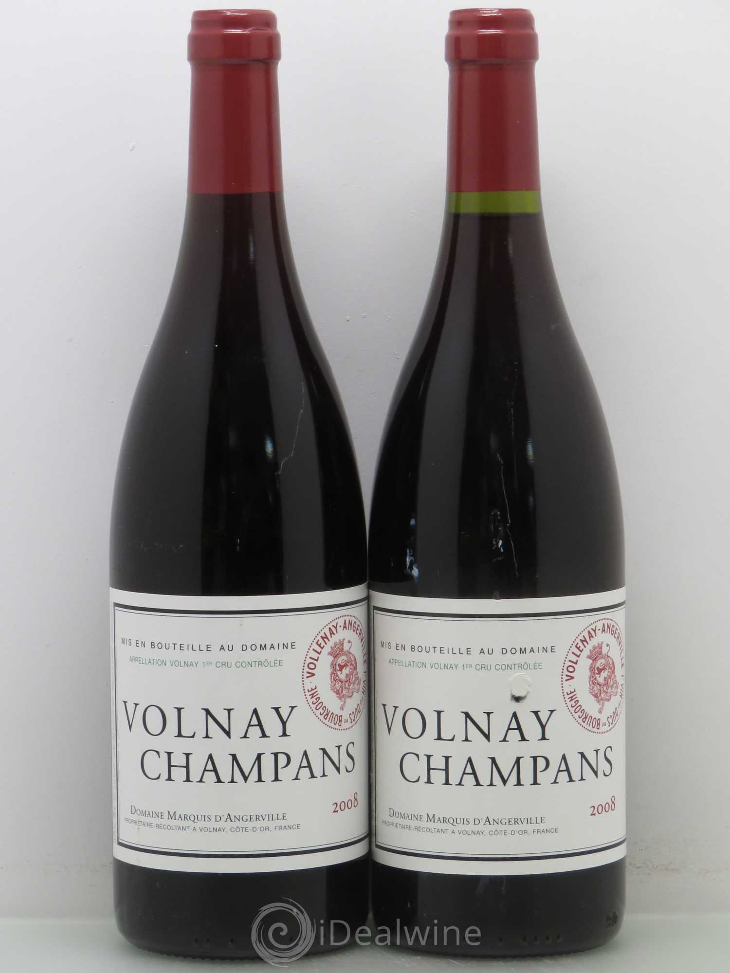 Volnay 1er Cru Champans Marquis d'Angerville (Domaine) 2008 - Lot de 2 bouteilles - 0