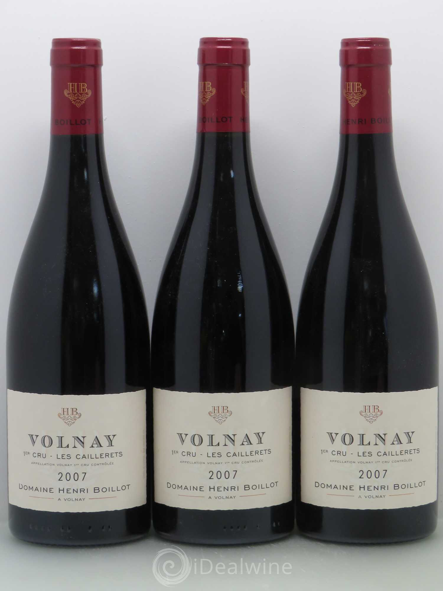 Volnay 1er Cru Les Caillerets Henri Boillot 2007 - Posten von 3 Flaschen - 0