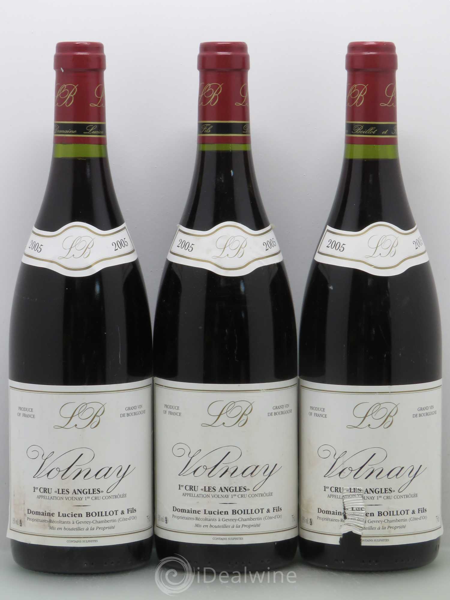 Volnay 1er Cru Les Angles Lucien Boillot 2005 - Posten von 3 Flaschen - 0