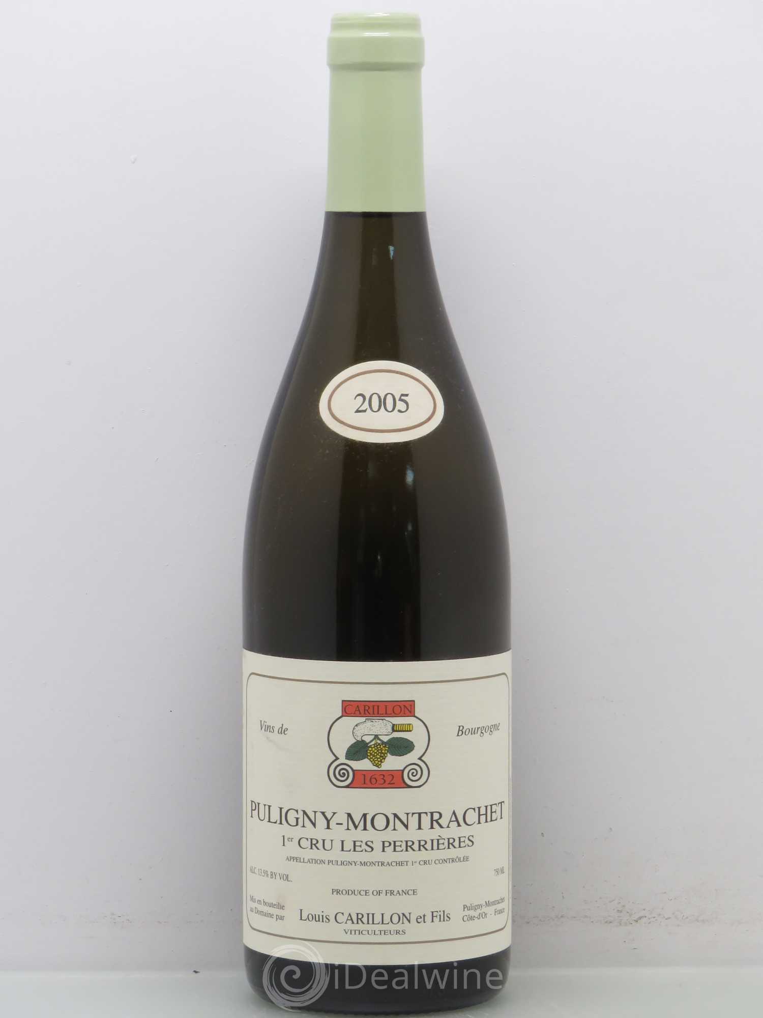 Puligny-Montrachet 1er Cru Les Perrières Louis Carillon & Fils 2005 - Lot de 1 bouteille - 0