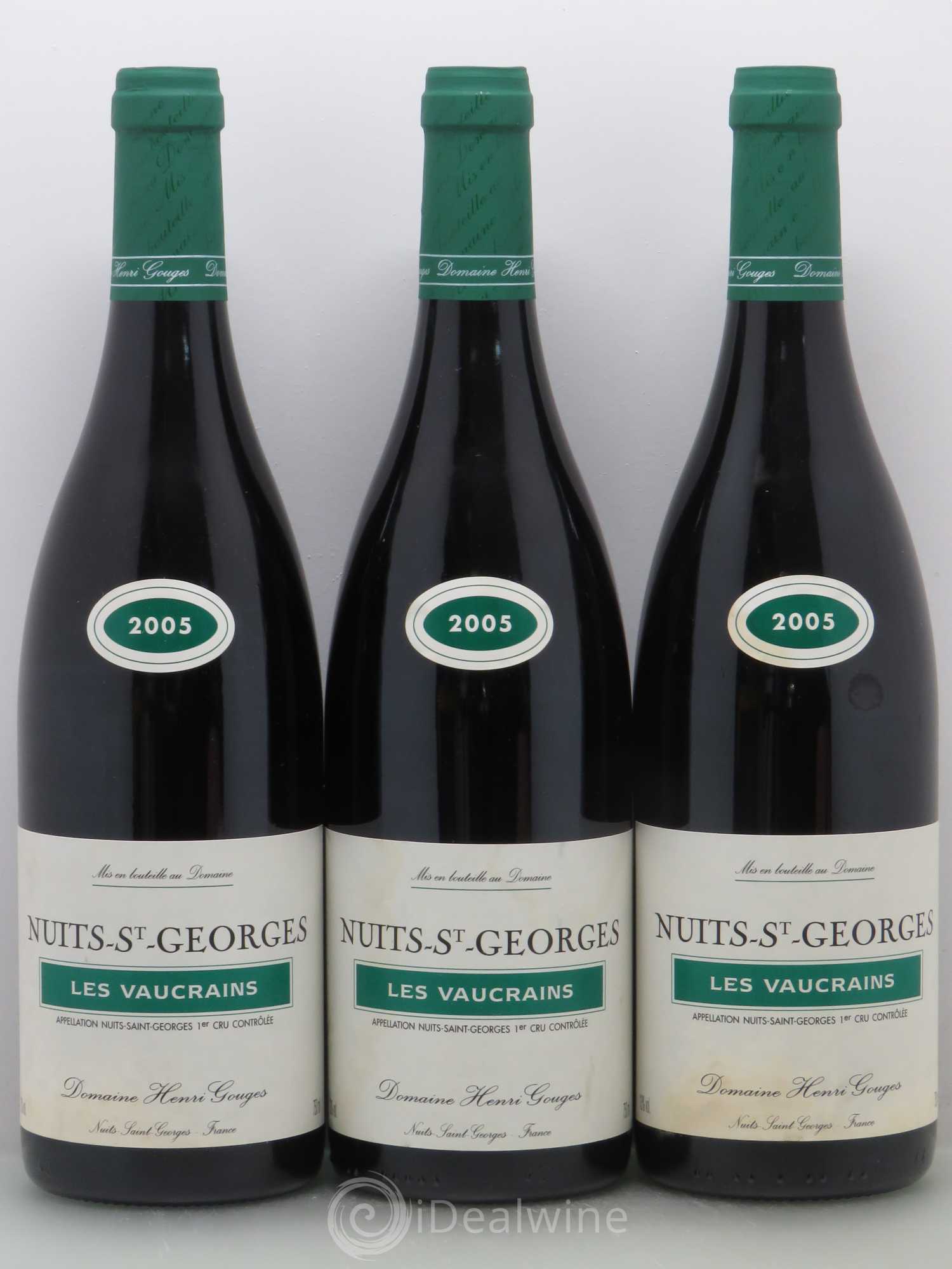 Nuits-Saint-Georges 1er Cru Les Vaucrains Henri Gouges 2005 - Posten von 3 Flaschen - 0