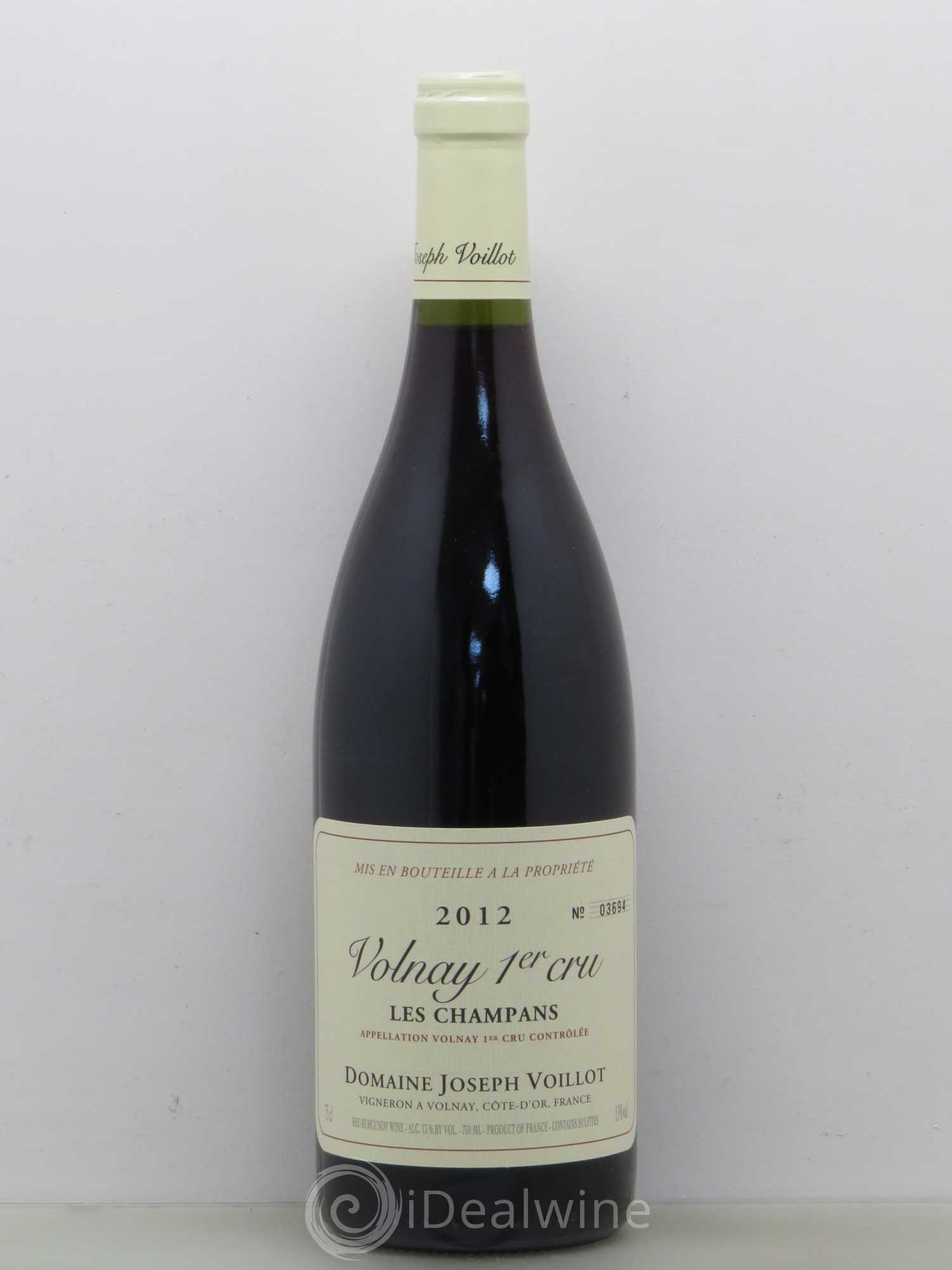 Volnay 1er Cru Les Champans J Voillot 2012 - Posten von 1 Flasche - 0