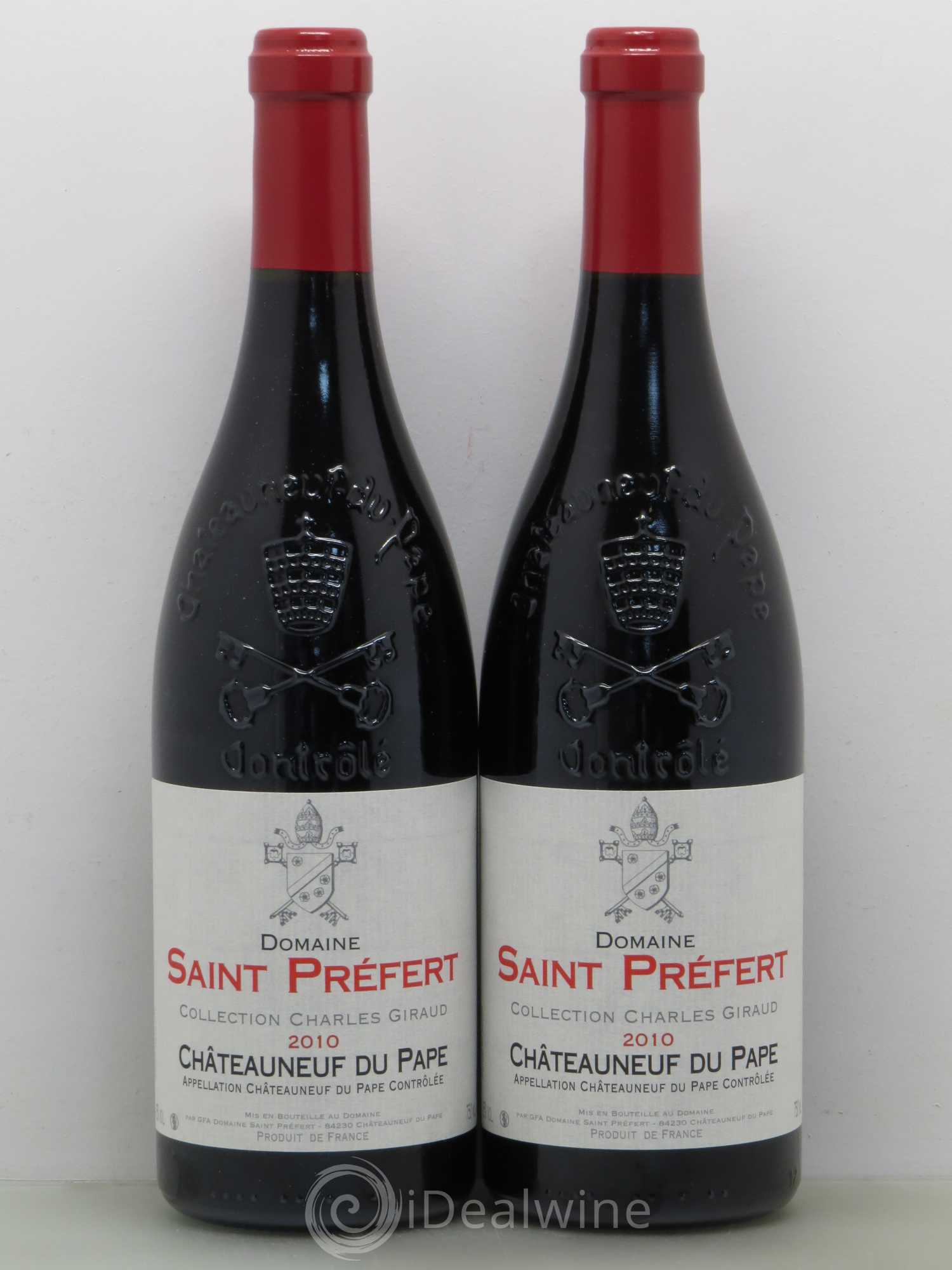 Châteauneuf-du-Pape Collection Charles Giraud Domaine Saint-Préfert 2010 - Lot de 2 bouteilles - 0