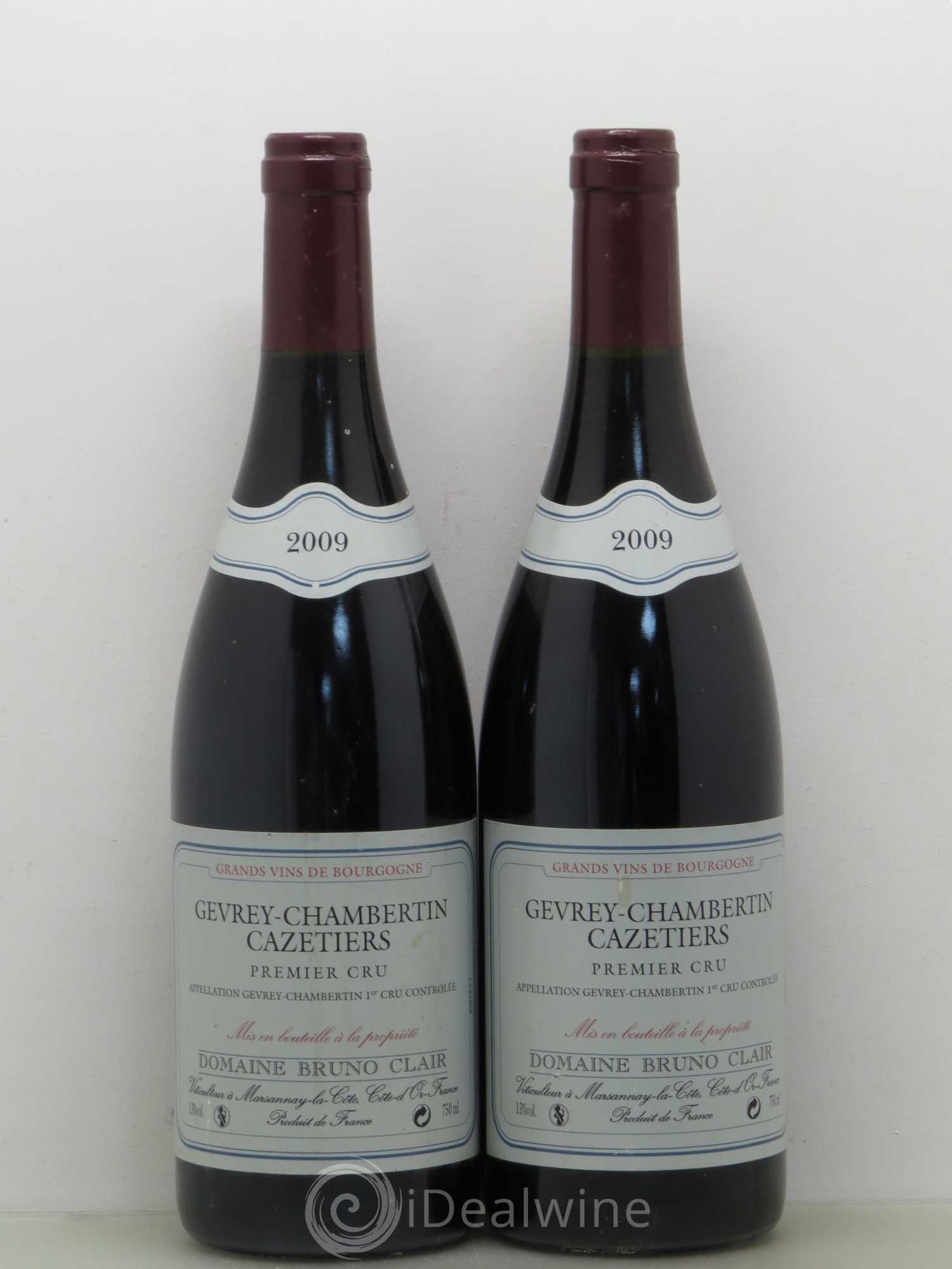 Gevrey-Chambertin 1er Cru Les Cazetiers Bruno Clair (Domaine) 2009 - Lot de 2 bouteilles - 0