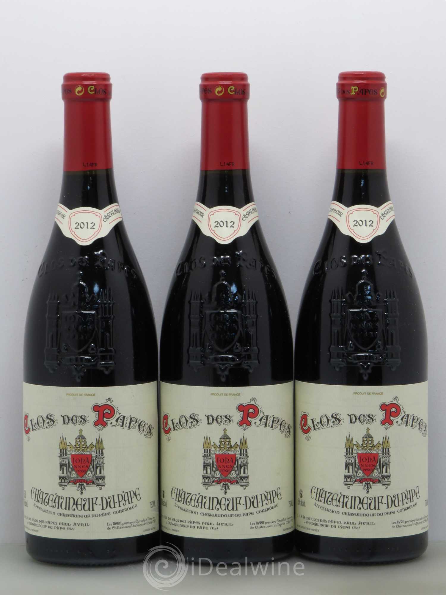 Châteauneuf-du-Pape Clos des Papes - Paul Avril 2012 - Lot de 6 bouteilles - 2