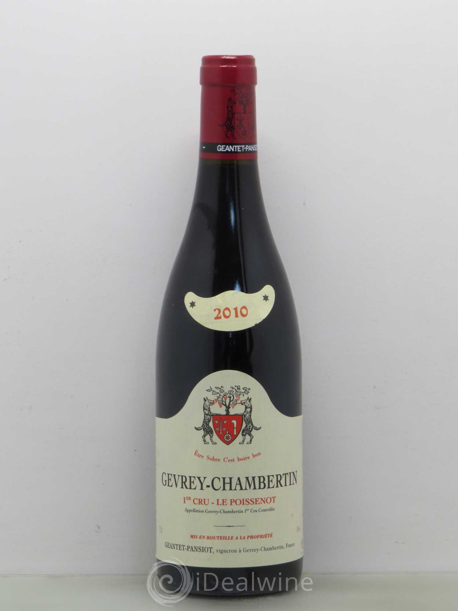 Gevrey-Chambertin 1er Cru Le Poissenot Geantet-Pansiot 2010 - Lot de 1 bouteille - 0