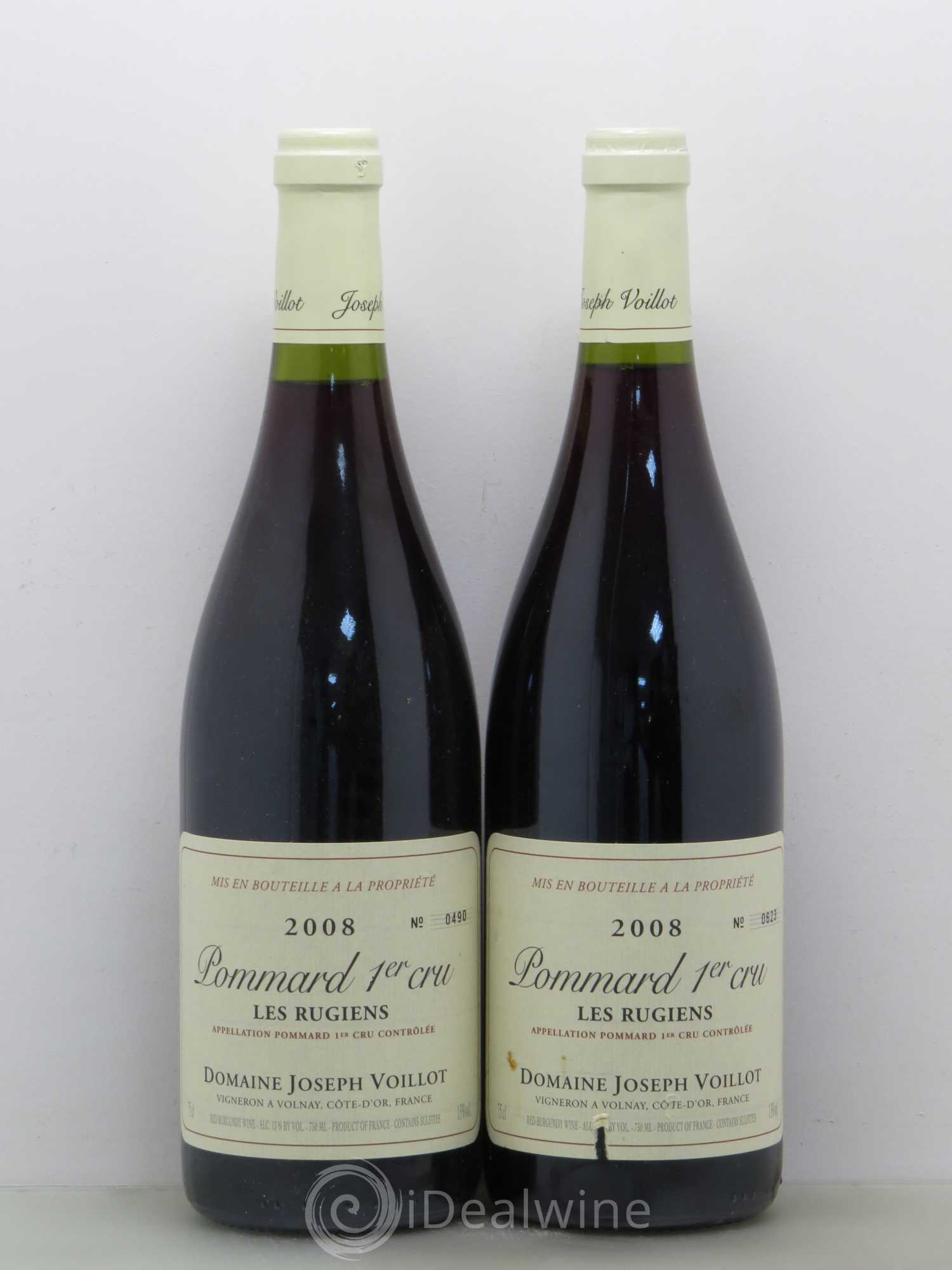 Pommard 1er Cru Les Rugiens J Voillot 2008 - Lot de 2 bouteilles - 0