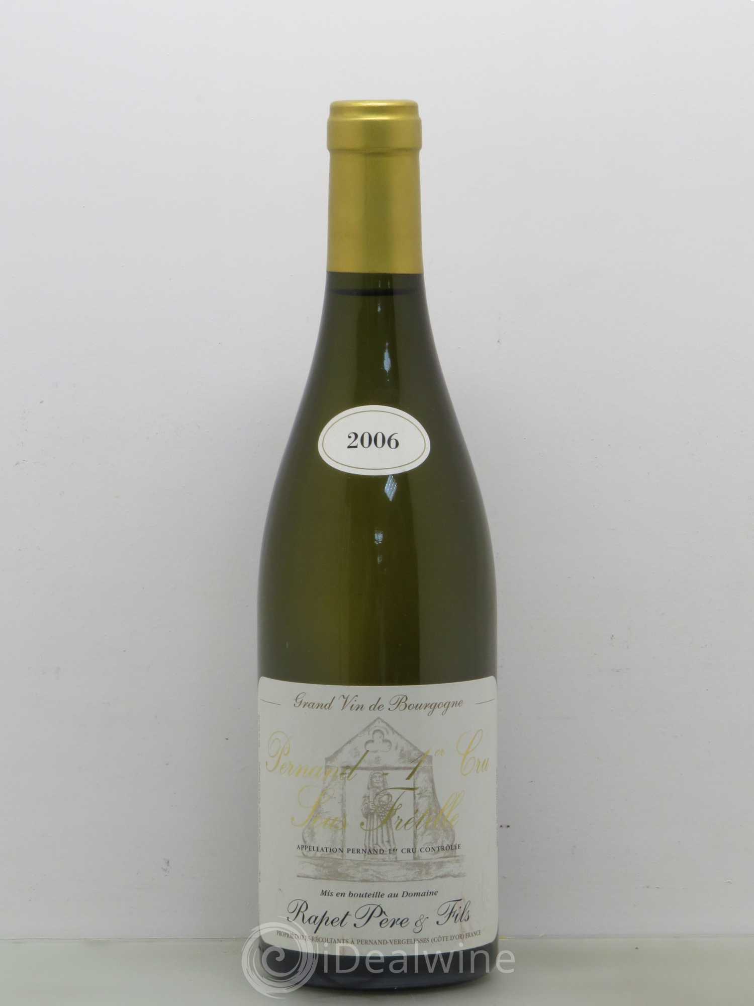 Pernand-Vergelesses 1er Cru Sous Fretille Rapet 2006 - Posten von 1 Flasche - 0