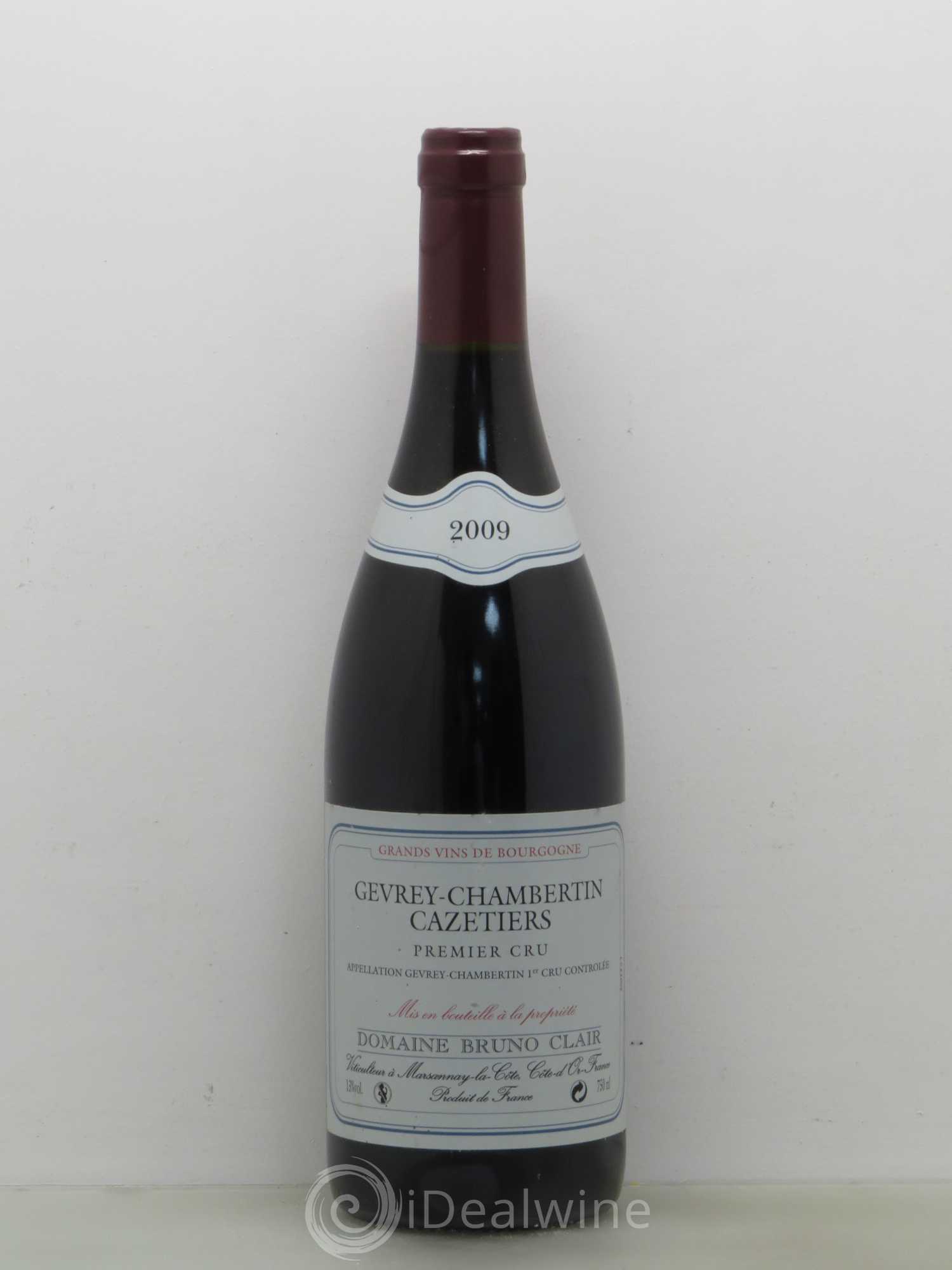 Gevrey-Chambertin 1er Cru Les Cazetiers Bruno Clair (Domaine) 2009 - Lot de 1 bouteille - 0