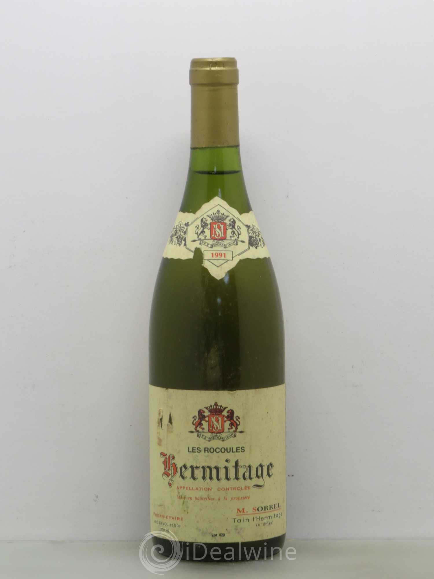 Hermitage Les Rocoules Marc Sorrel 1991 - Lot de 1 bouteille - 0
