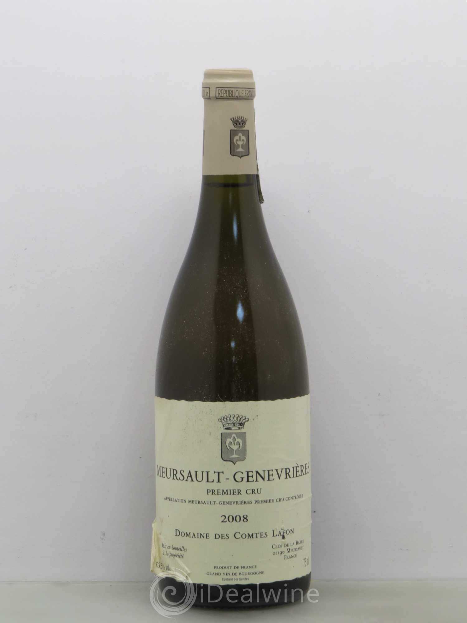 Meursault 1er Cru Genevrières Comtes Lafon (Domaine des) 2008 - Lot de 1 bouteille - 0