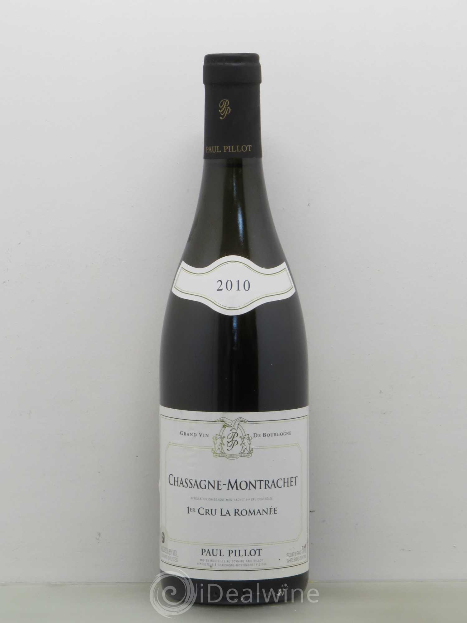 Chassagne-Montrachet 1er Cru La Romanée Paul Pillot (Domaine) 2010 - Lot de 1 bouteille - 0