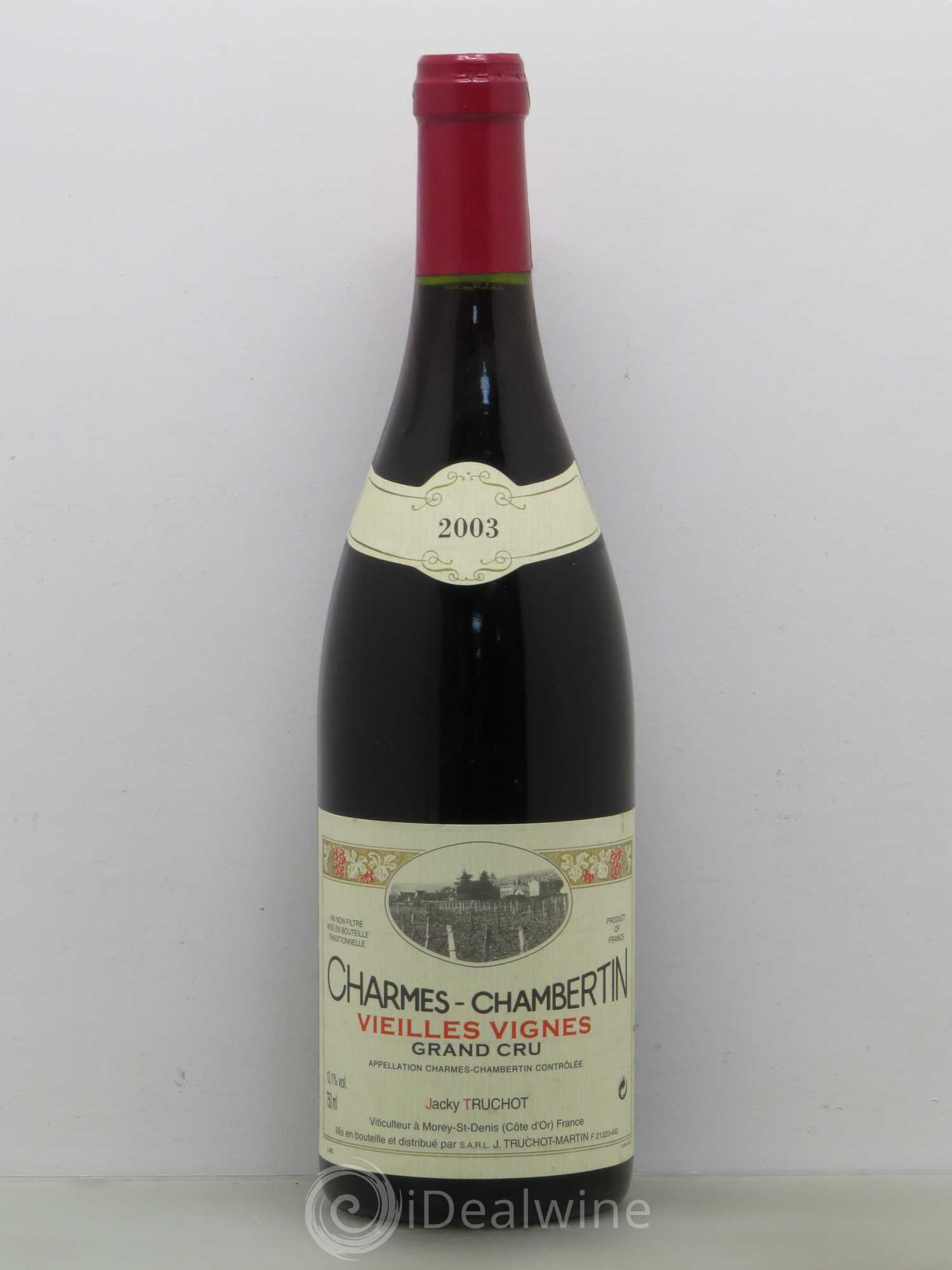 Charmes-Chambertin Grand Cru Vieilles Vignes Jacky Truchot 2003 - Lot de 1 bouteille - 0