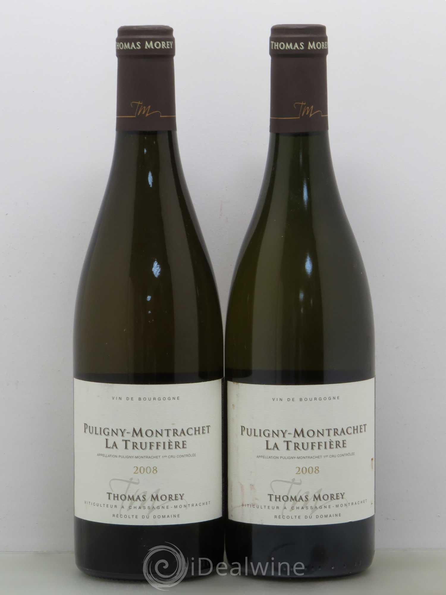 Puligny-Montrachet 1er Cru La Truffiere T Morey (sans prix de réserve) 2008 - Posten von 2 Flaschen - 0