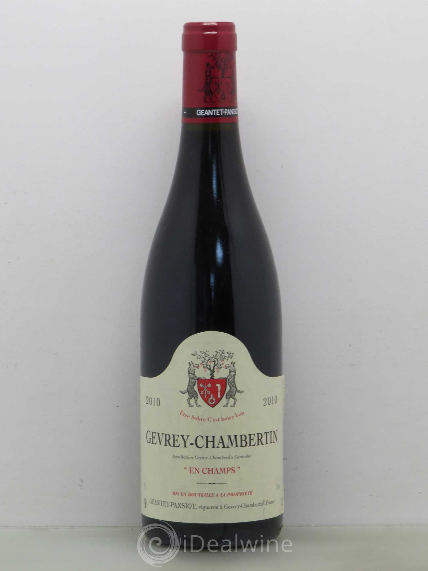 Gevrey-Chambertin En Champs Geantet-Pansiot 2010 - Lot de 1 bouteille - 0