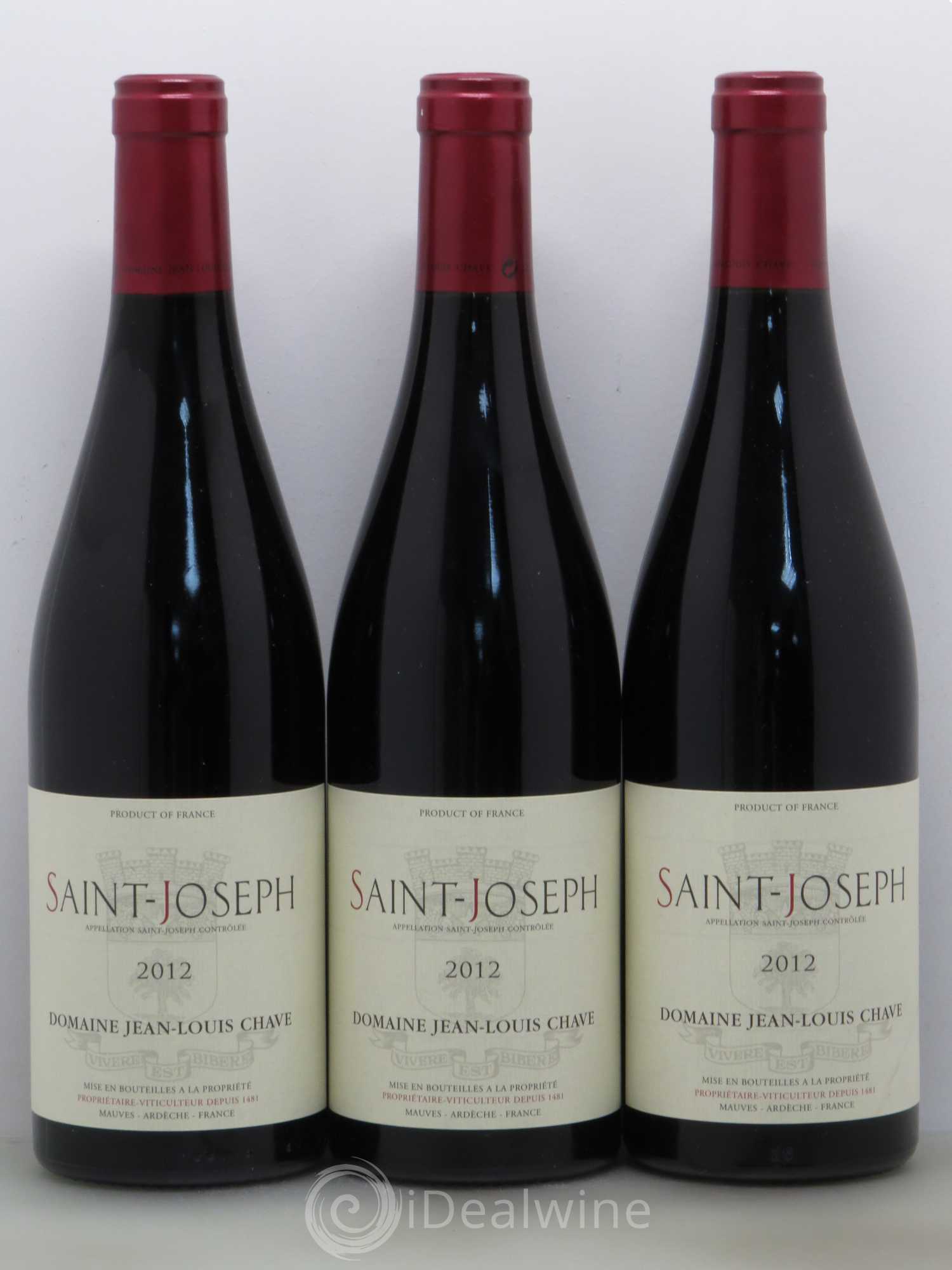 Saint-Joseph Jean-Louis Chave 2012 - Lot de 3 bouteilles - 0