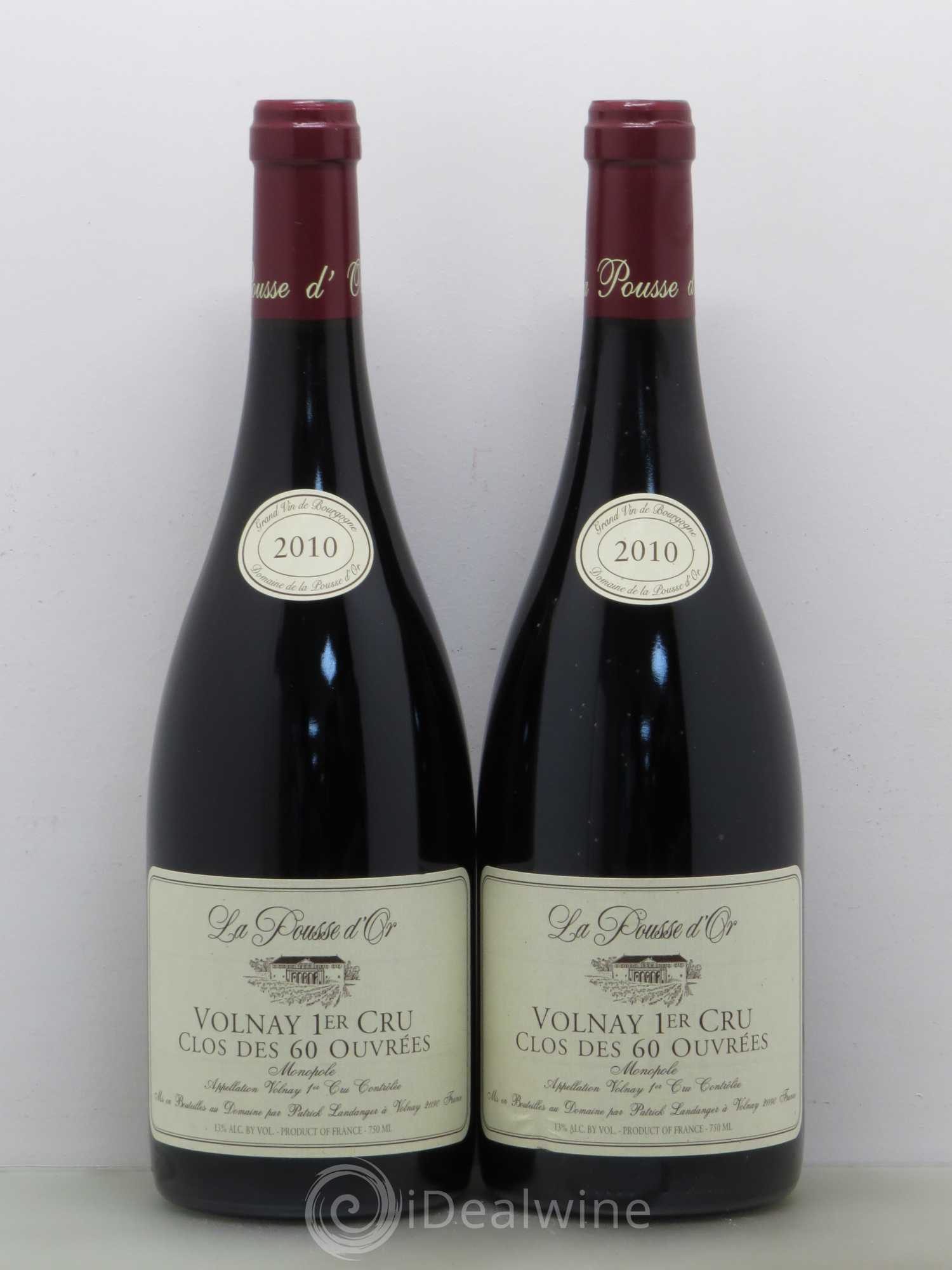 Volnay 1er Cru Clos des 60 ouvrées La Pousse d'Or (Domaine de) 2010 - Lot de 2 bouteilles - 0